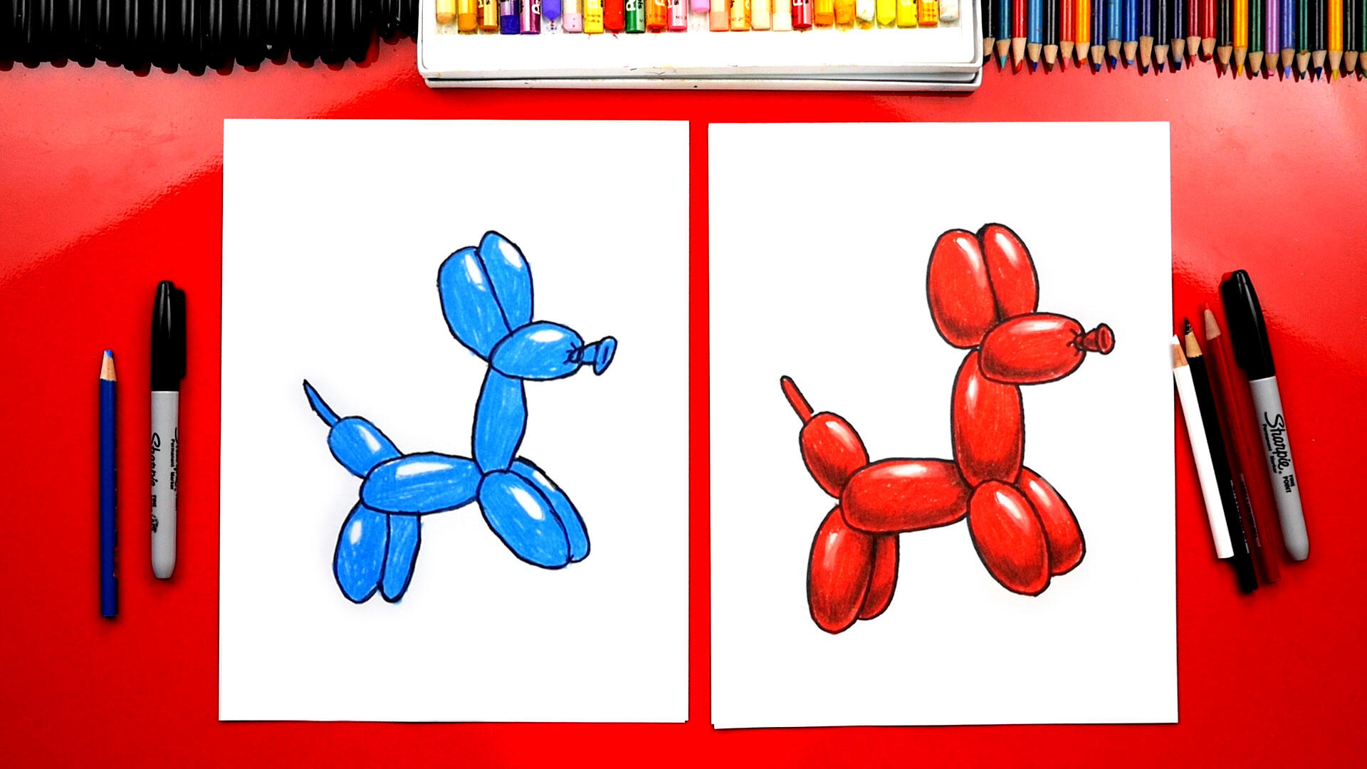 How To Draw A Dog Balloon Animal Art For Kids Hub Free Drawing How To Draw A Dog Balloon Animal Art For Kids Hub Free Drawing