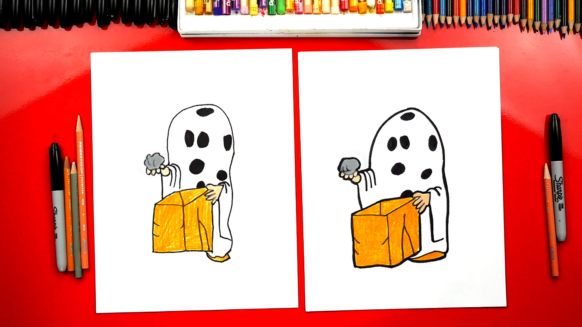 Download How To Draw Charlie Brown Halloween Ghost - Art For Kids Hub