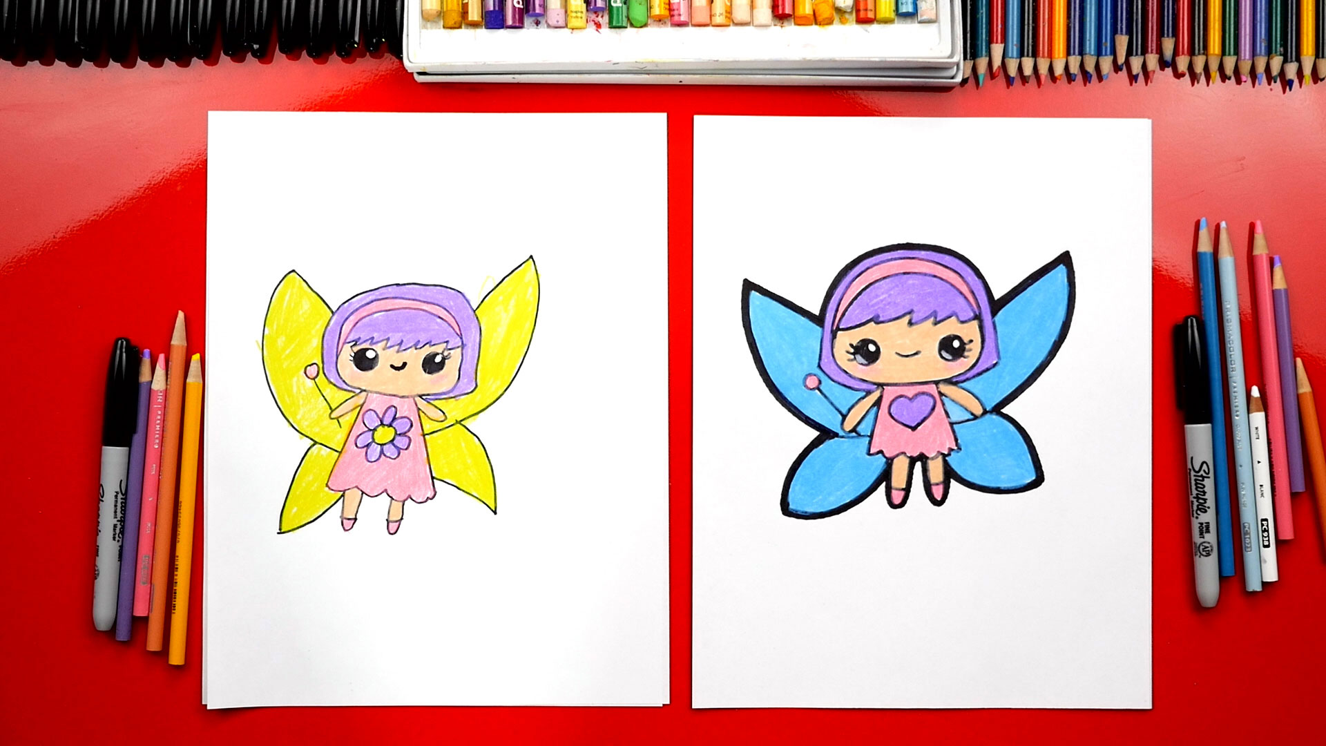 How To Draw A Cute Fairy Art For Kids Hub