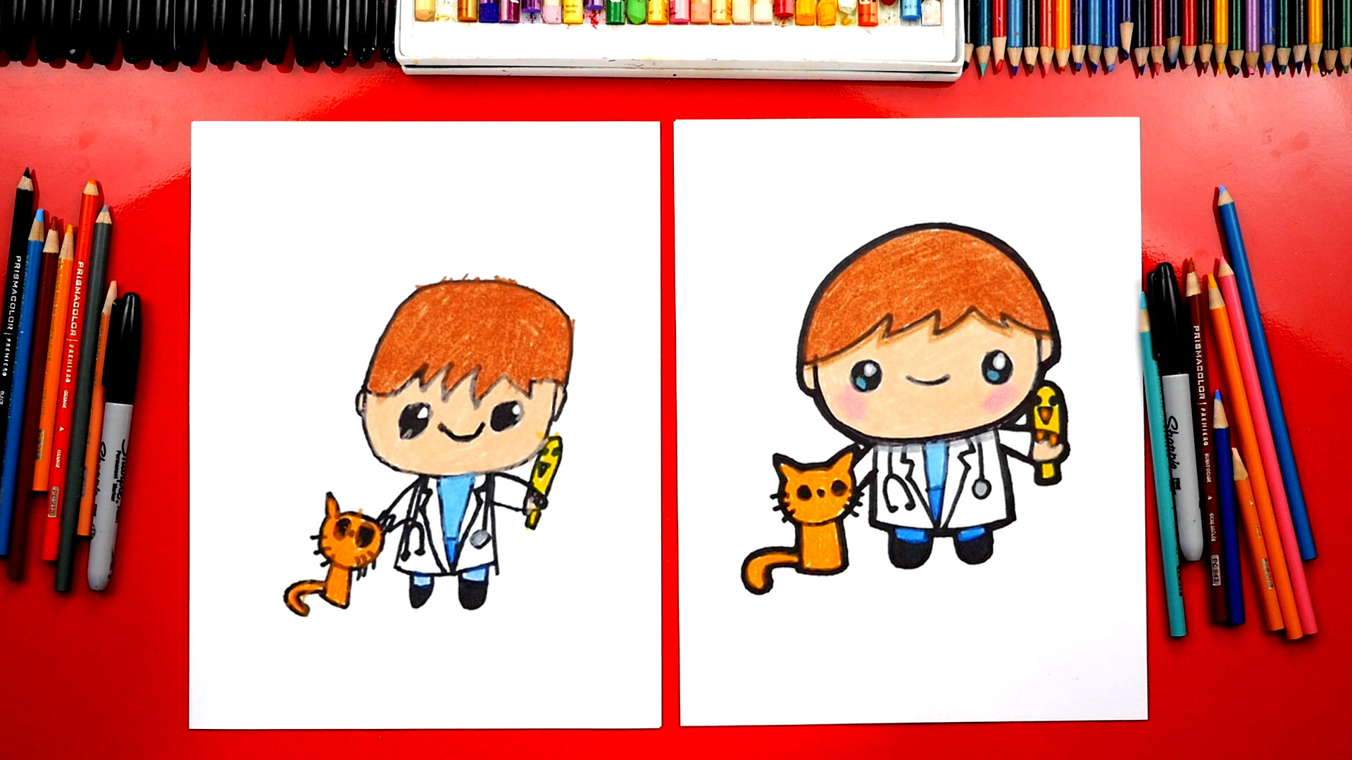 How To Draw A Veterinarian Art For Kids Hub