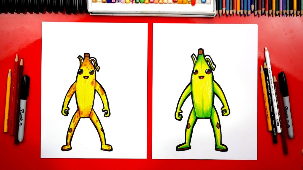 how to draw peely from fortnite - things to draw fortnite easy