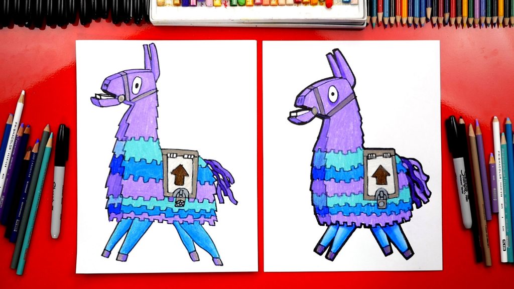 In Video Games Archives Art For Kids Hub - how to draw the loot llama from fortnite