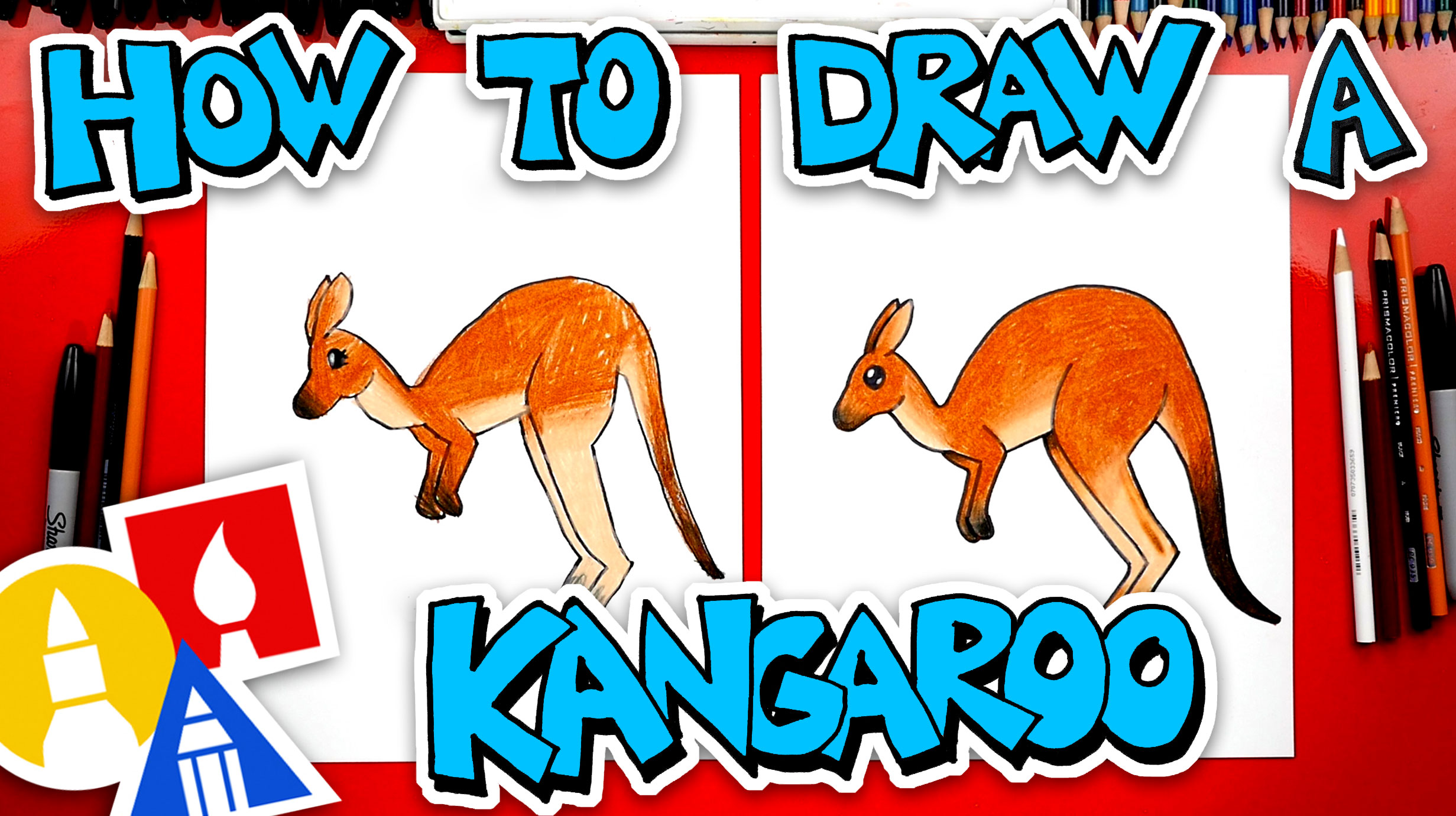 How To Draw A Kangaroo - Art For Kids Hub