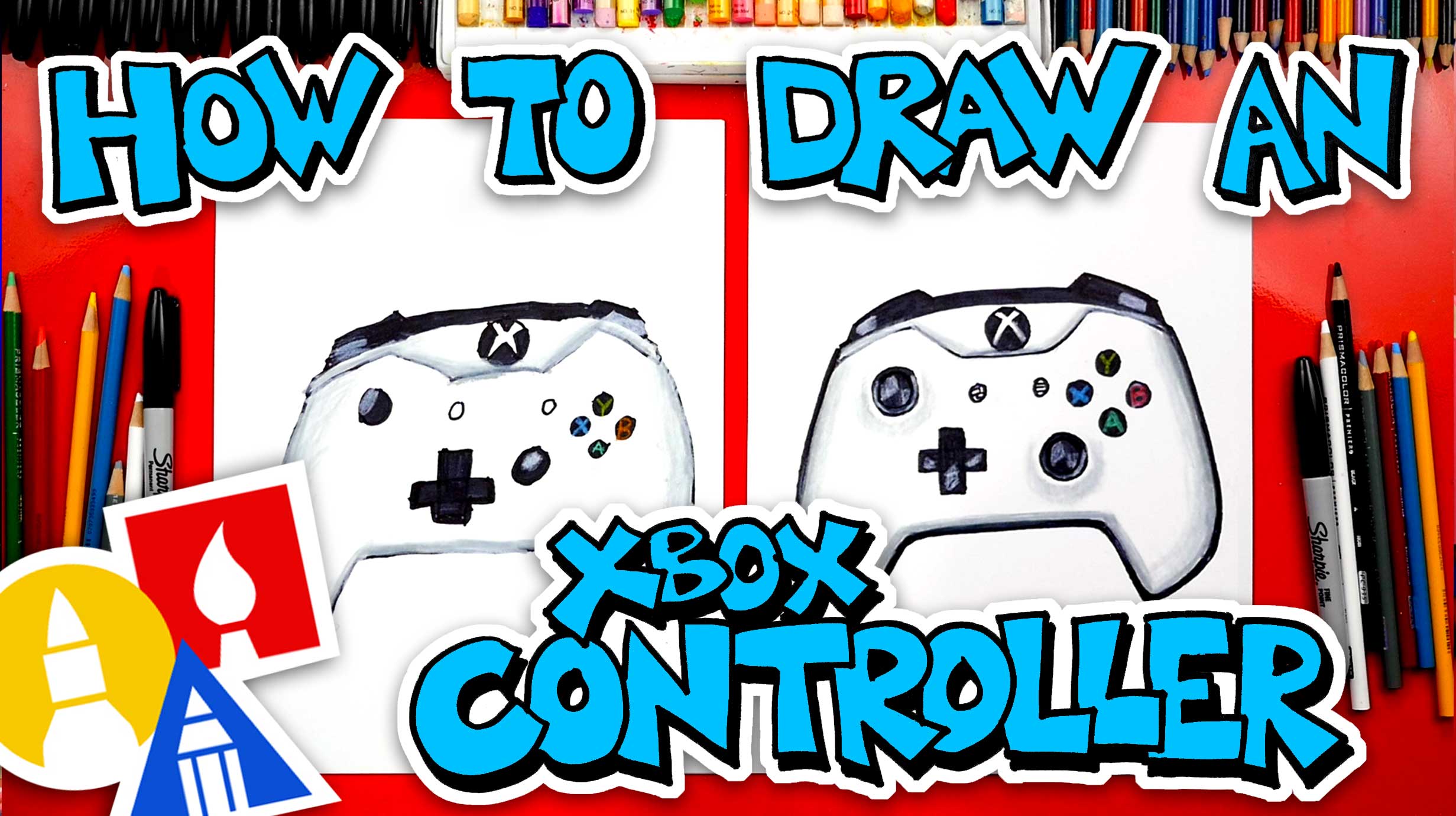 How To Draw An Xbox Controller Art For Kids Hub