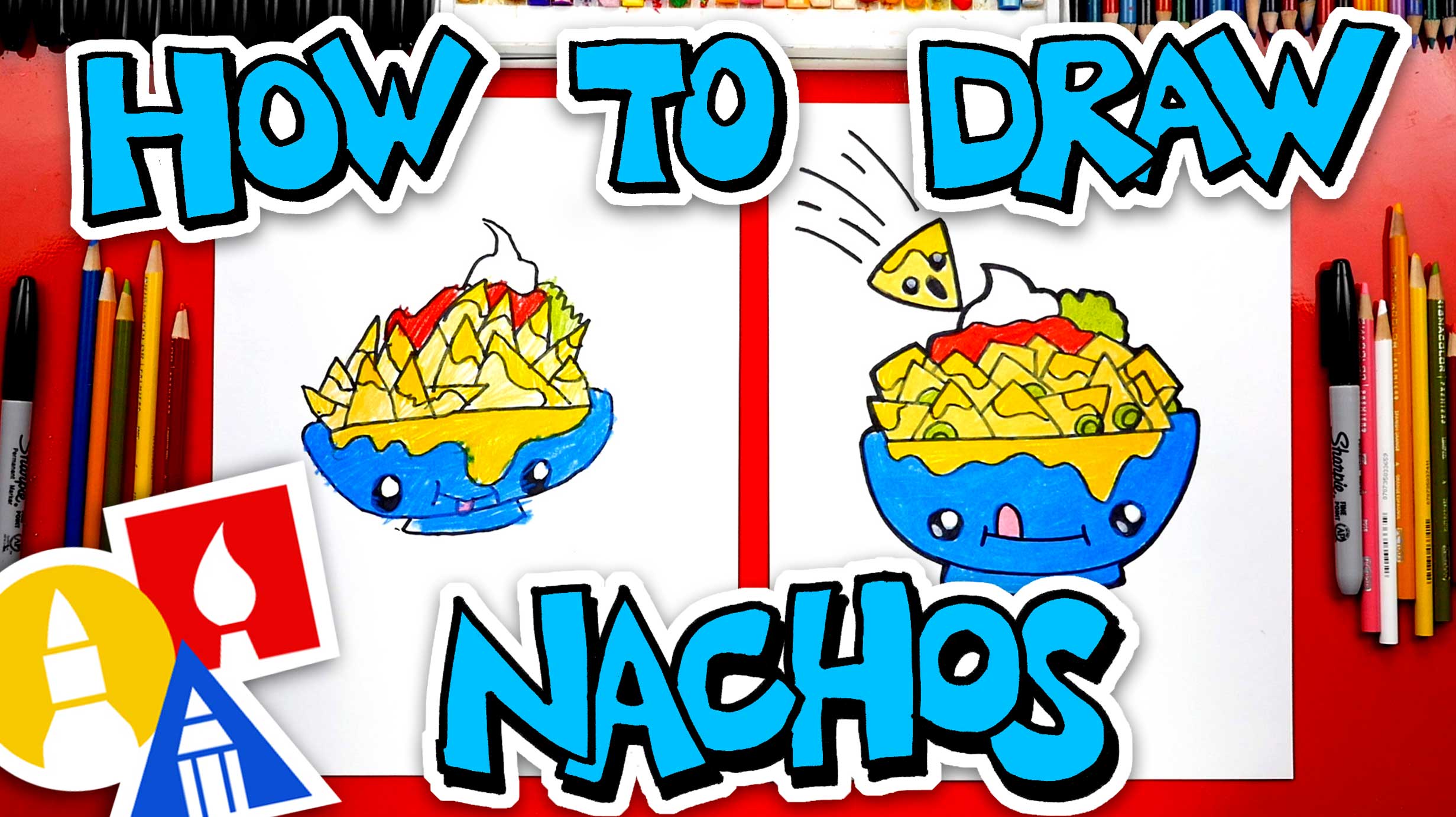 How To Draw Funny Nachos - Art For Kids Hub 