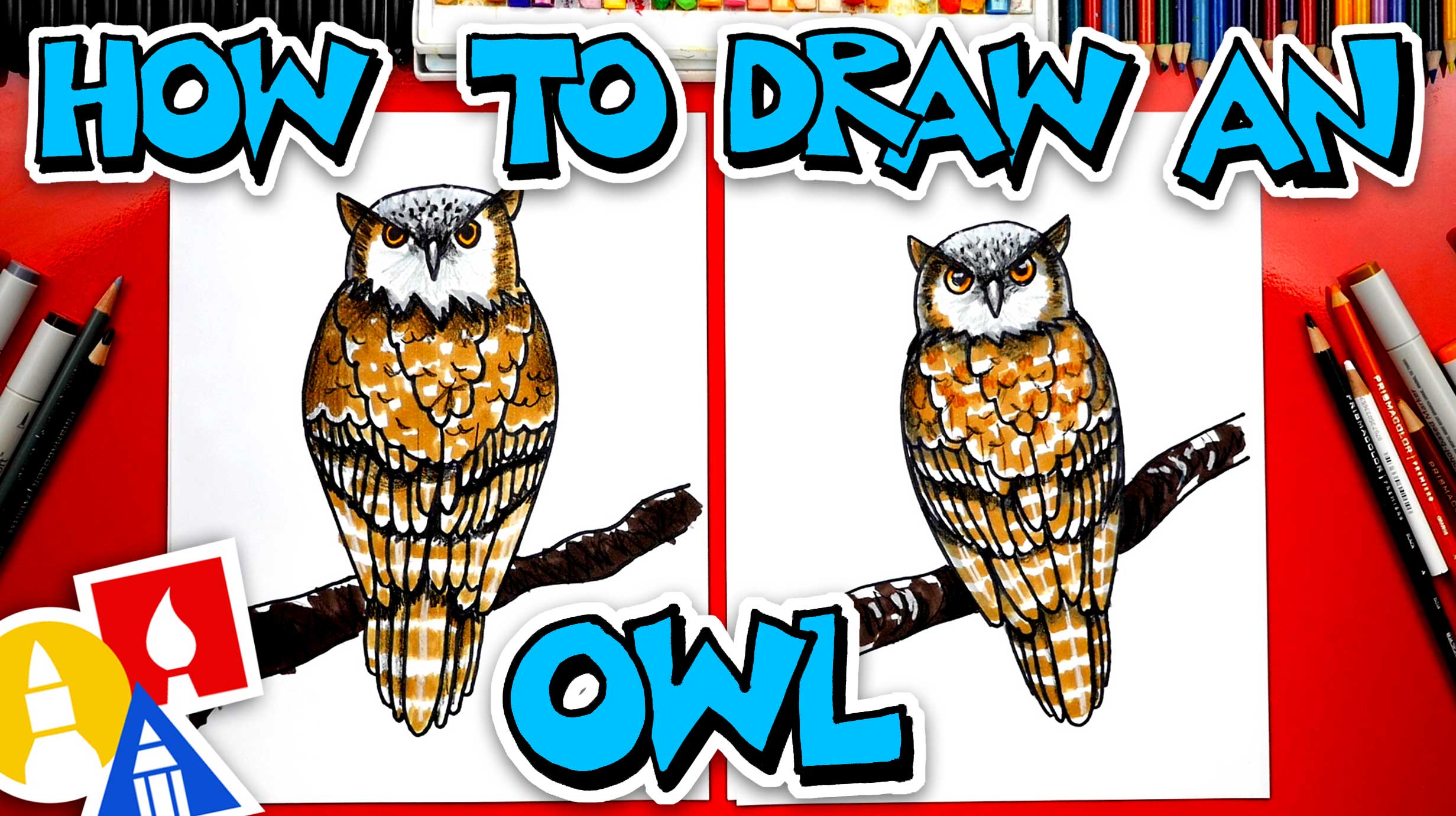 owls drawings kids