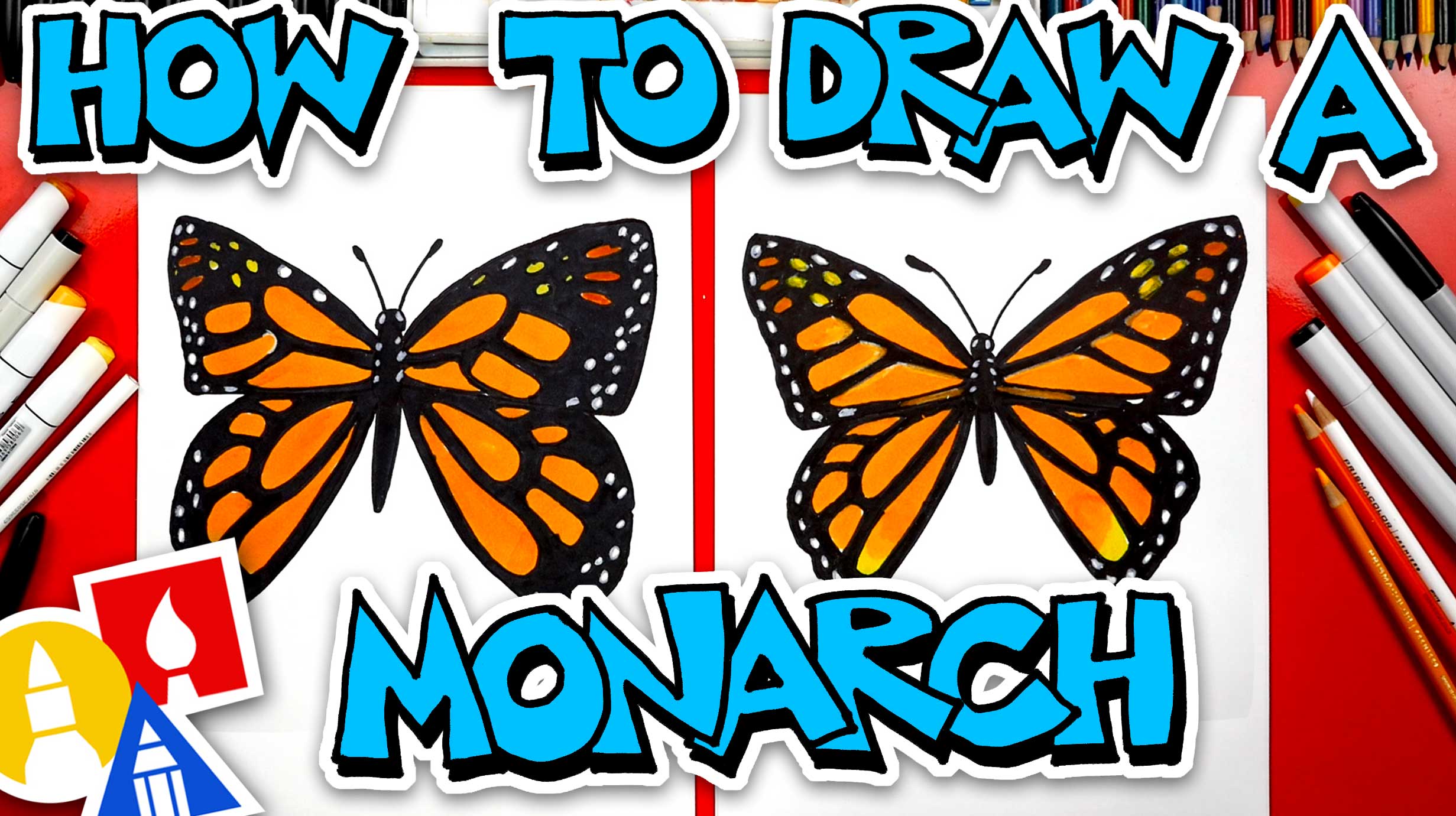 How To Draw A Monarch Butterfly Art For Kids Hub