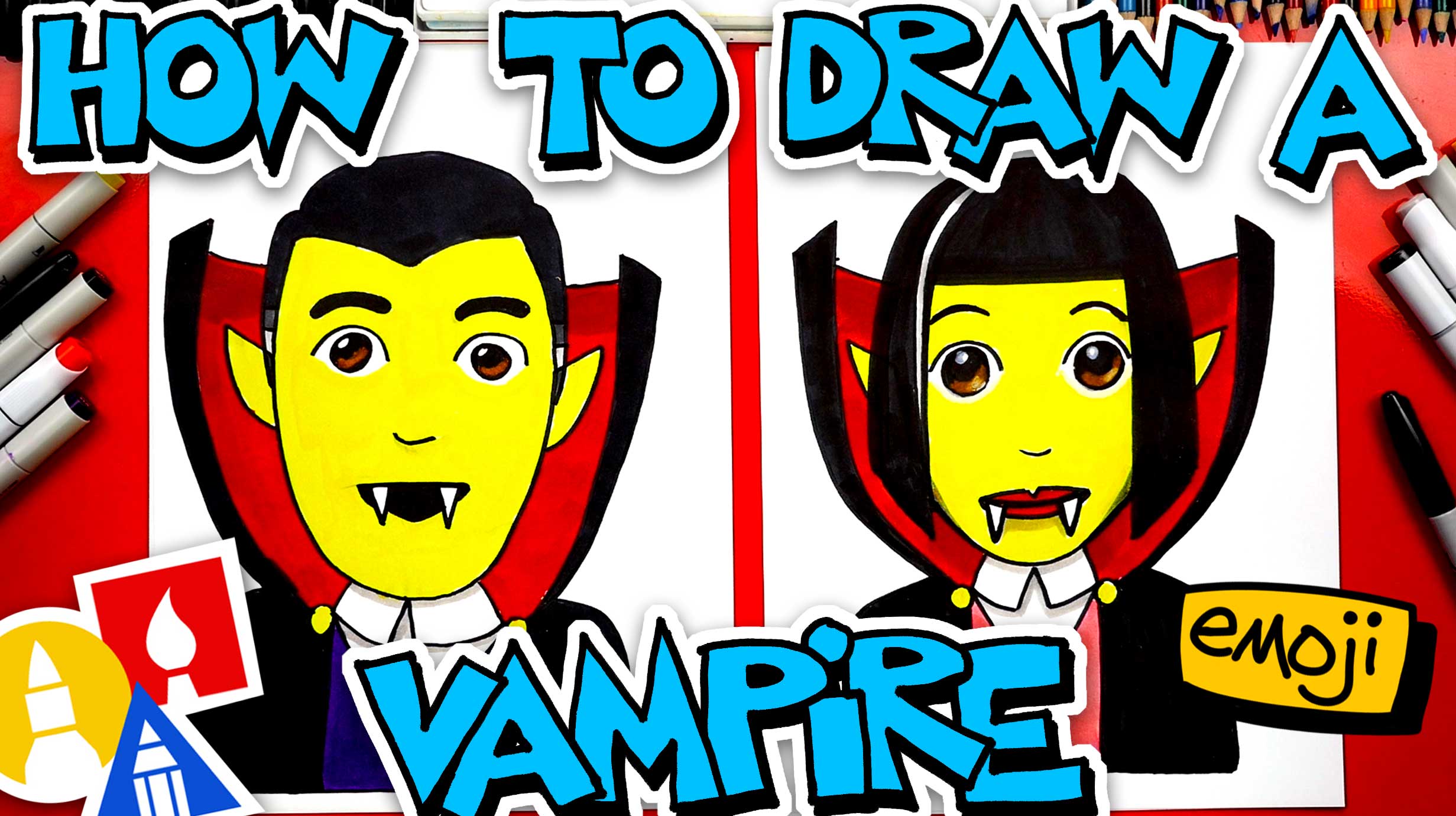 how to draw halloween vampire 