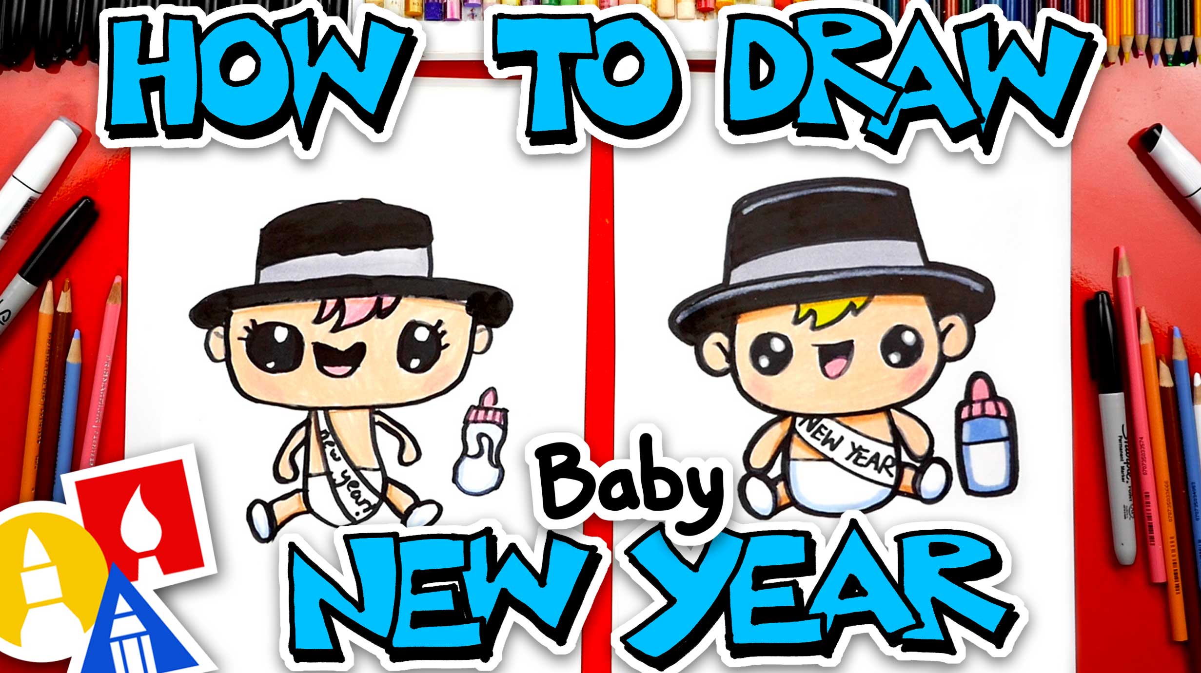 How To Draw Baby New Year Art For Kids Hub