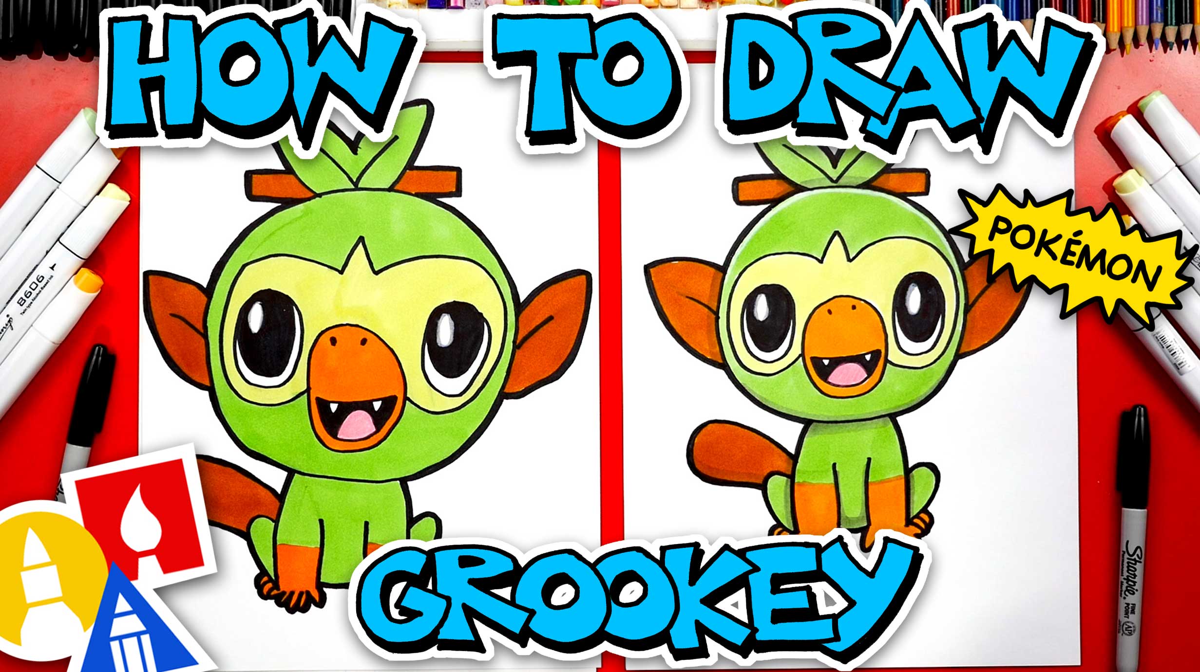 How To Draw Grookey Pok\u00e9mon From Sword And Shield