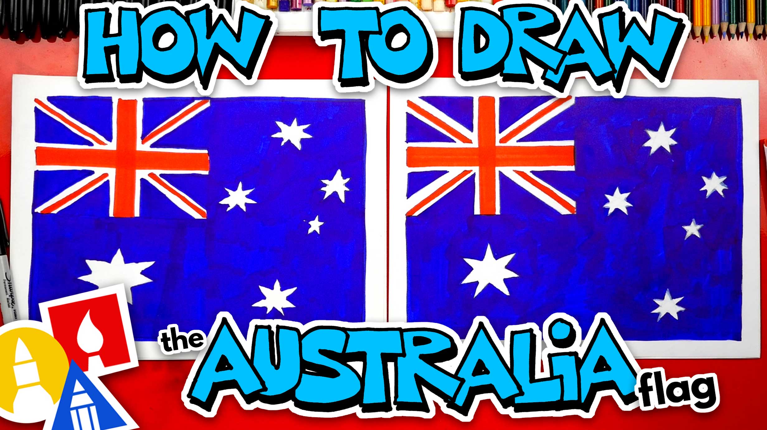 How To Draw A Flag Easy Step By Step Drawing Tutorial Step By Step ...
