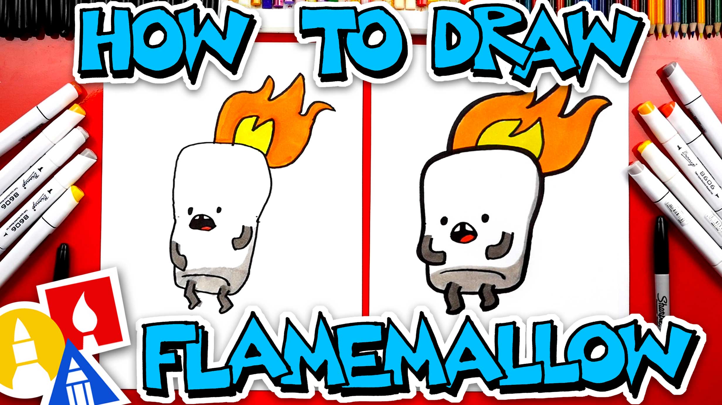 Fortnite Art For Kids Fortnite Invitation Birthday Printable   How To Draw Flamemallow From YouTube Kids App Thumbnail 