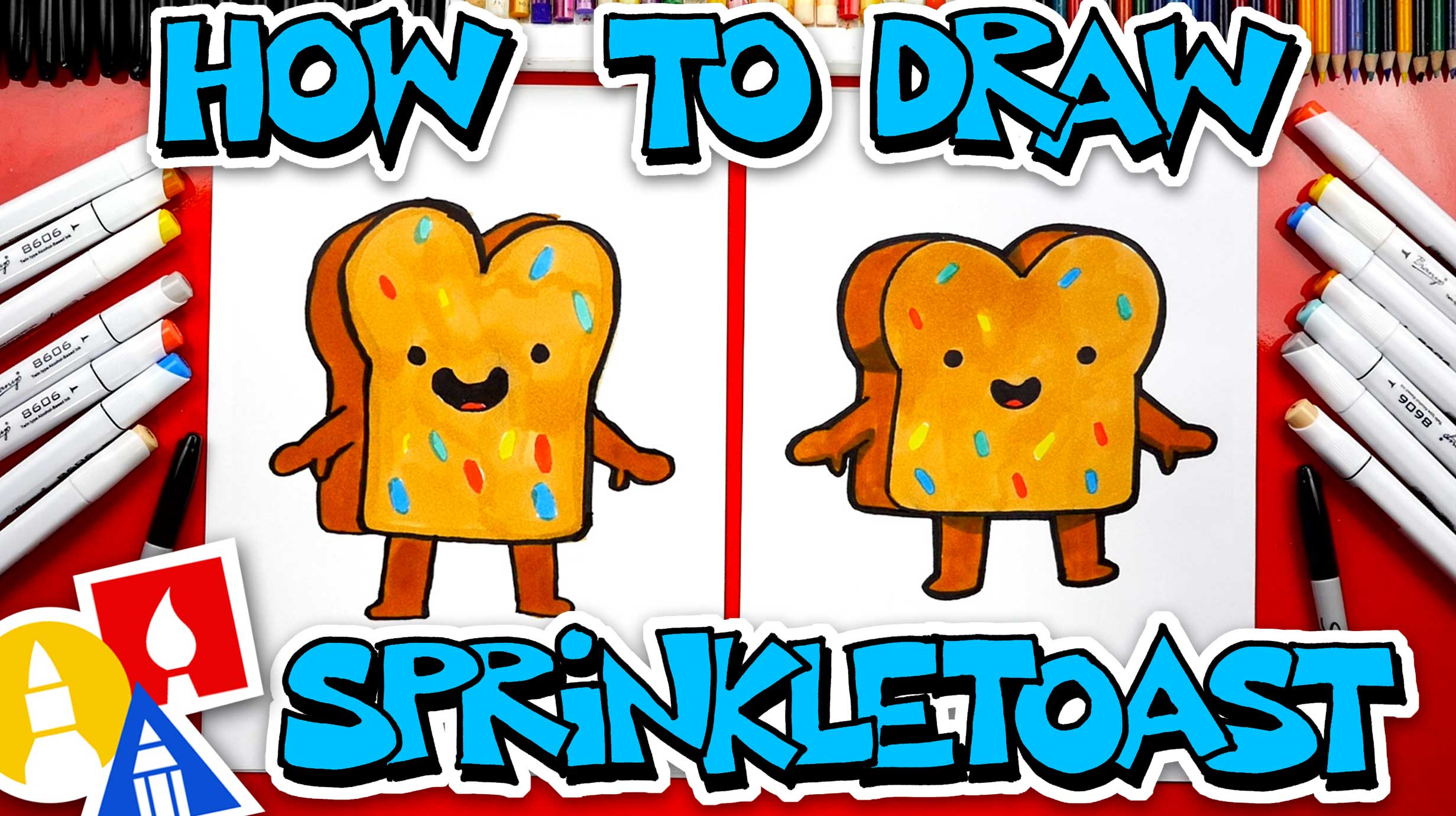 How To Draw Sprinkle Toast From Youtube Kids Art For Kids Hub