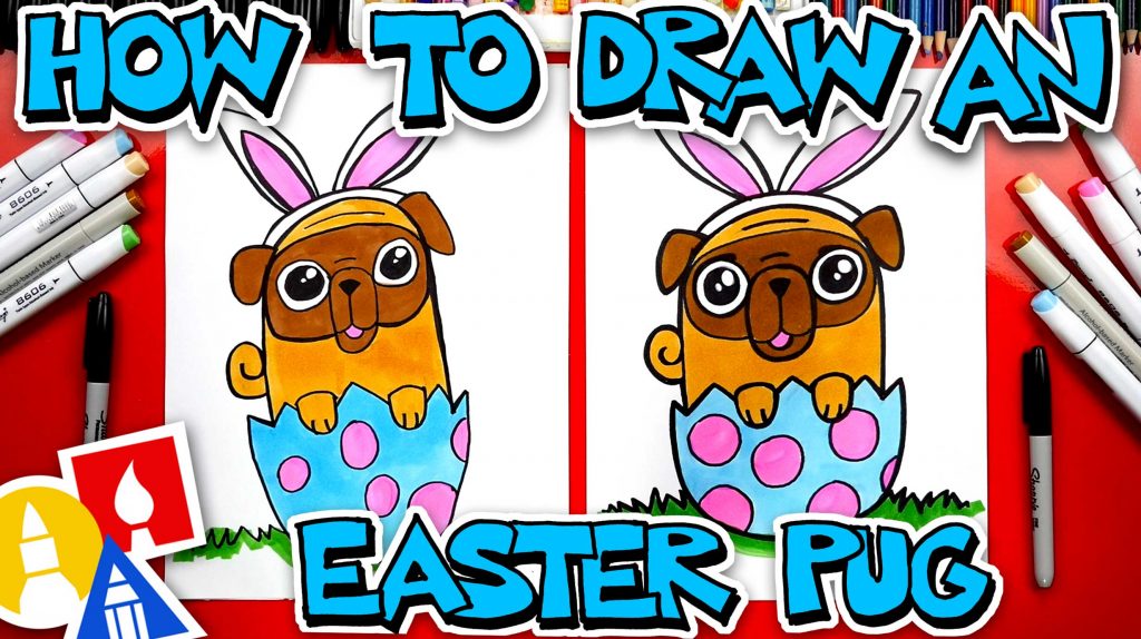 How To Draw A Cute Easter Girl Cartoon - Art For Kids Hub 