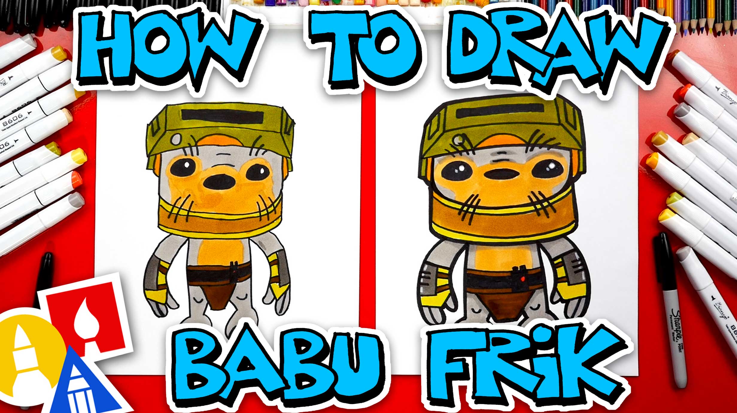 How To Draw Babu Frik From Star Wars The Rise Of Skywalker Art For