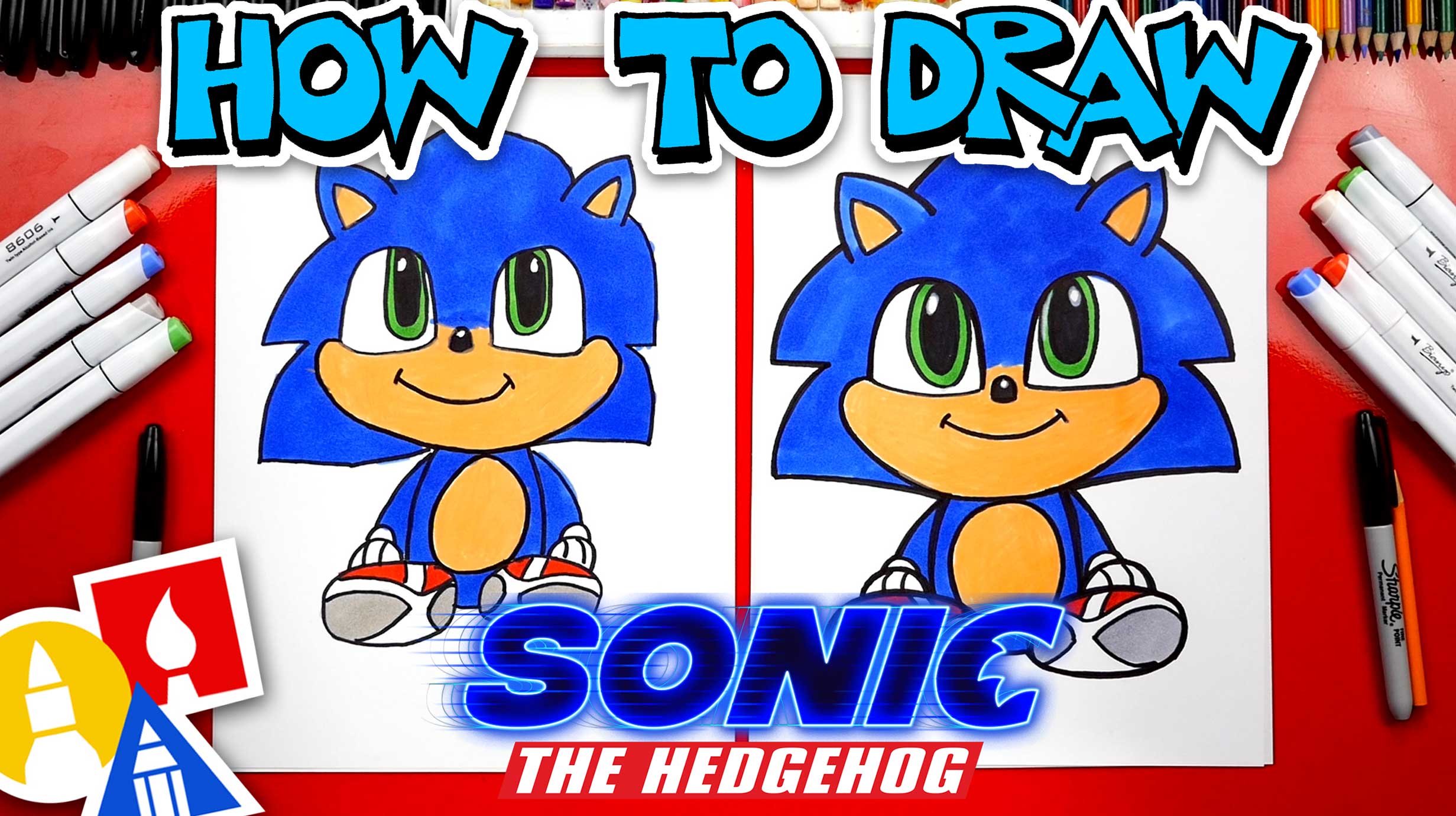 How To Draw Sonic The Hedgehog Art For Kids Hub | Images and Photos finder