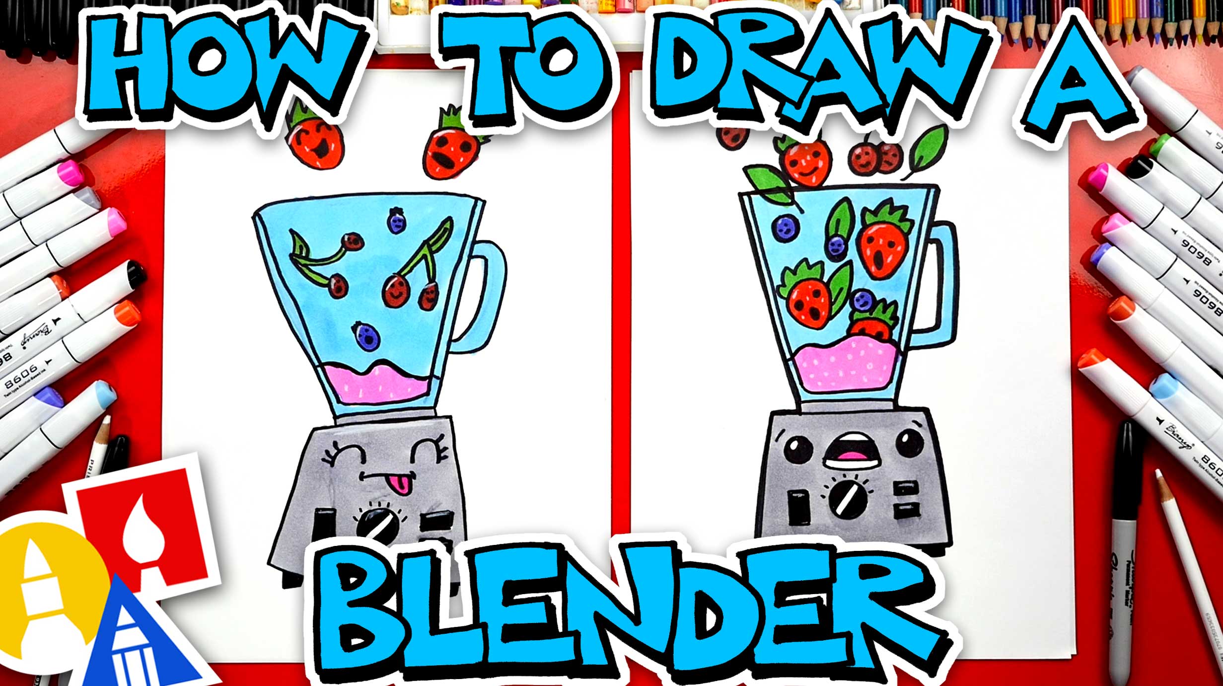 how-to-draw-a-funny-blender-art-for-kids-hub