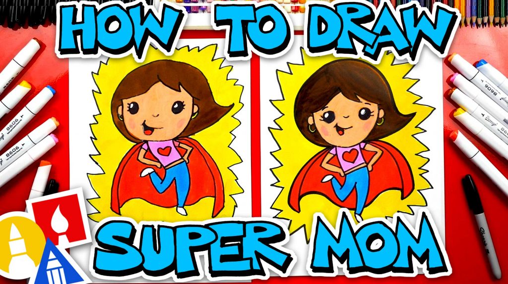 Free: Happy mothers day drawing on paper with pencils - nohat.cc