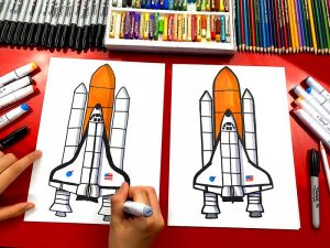 How To Draw The Space Shuttle - Art For Kids Hub