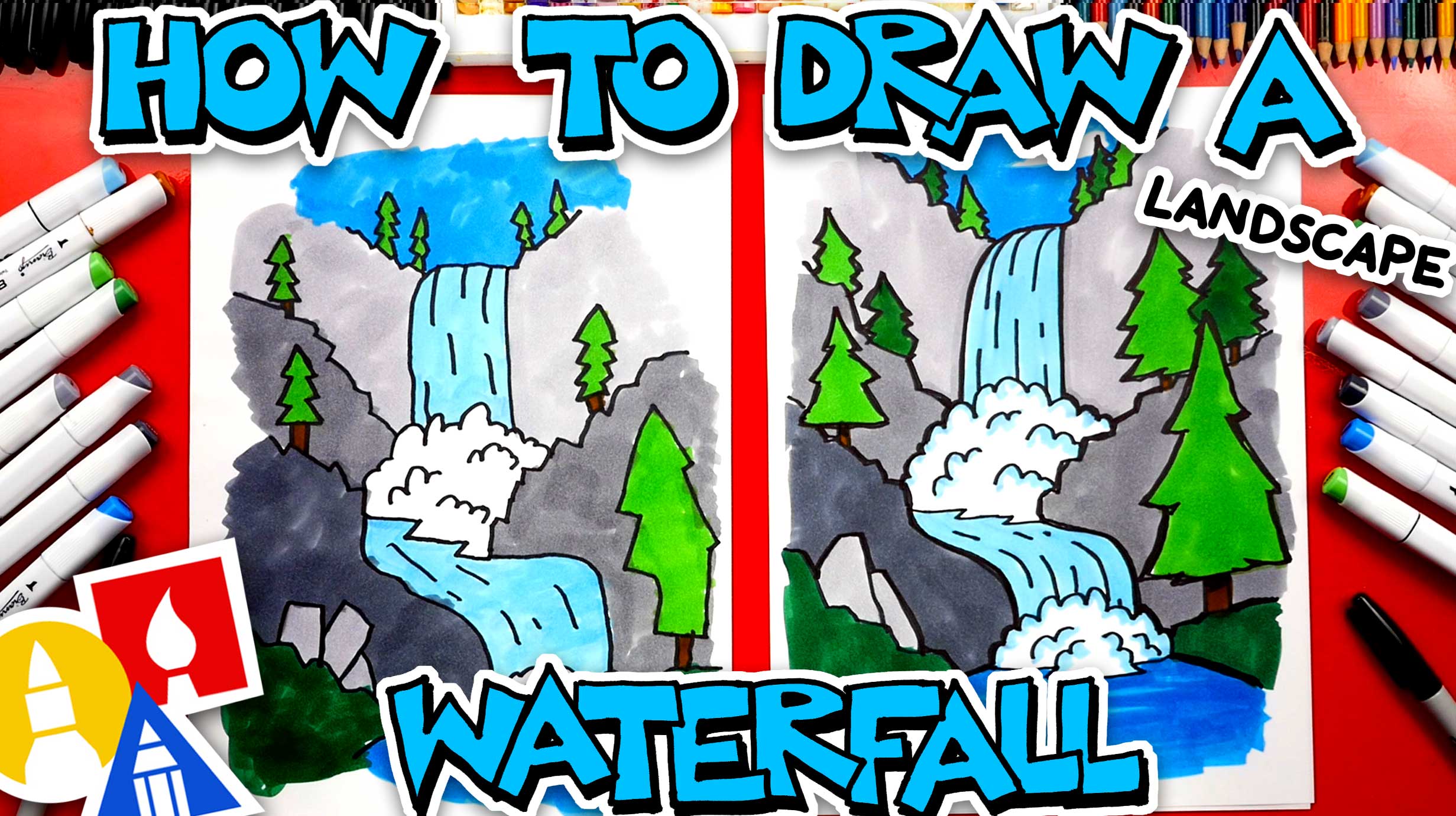 16 free waterfall coloring pages - ESL Vault