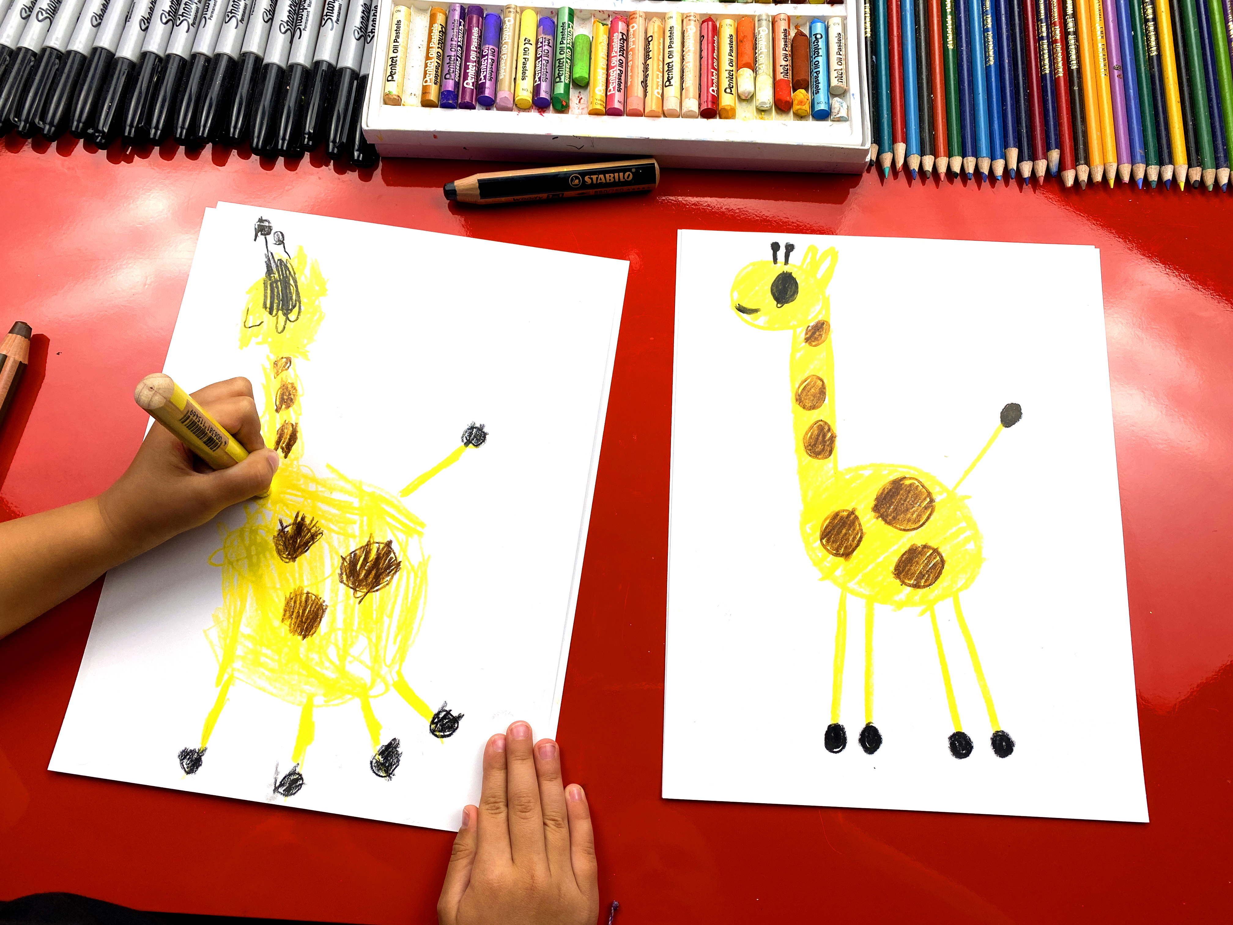 Step by Step To Draw a Giraffe. Drawing Tutorial a Giraffe. Drawing Lesson  for Children. Vector Illustration Stock Illustration - Illustration of  animal, exercise: 255019305