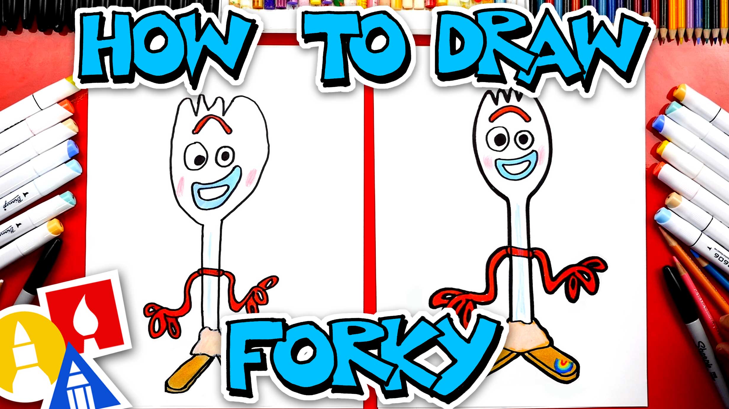 How to Draw Forky From Toy Story 4
