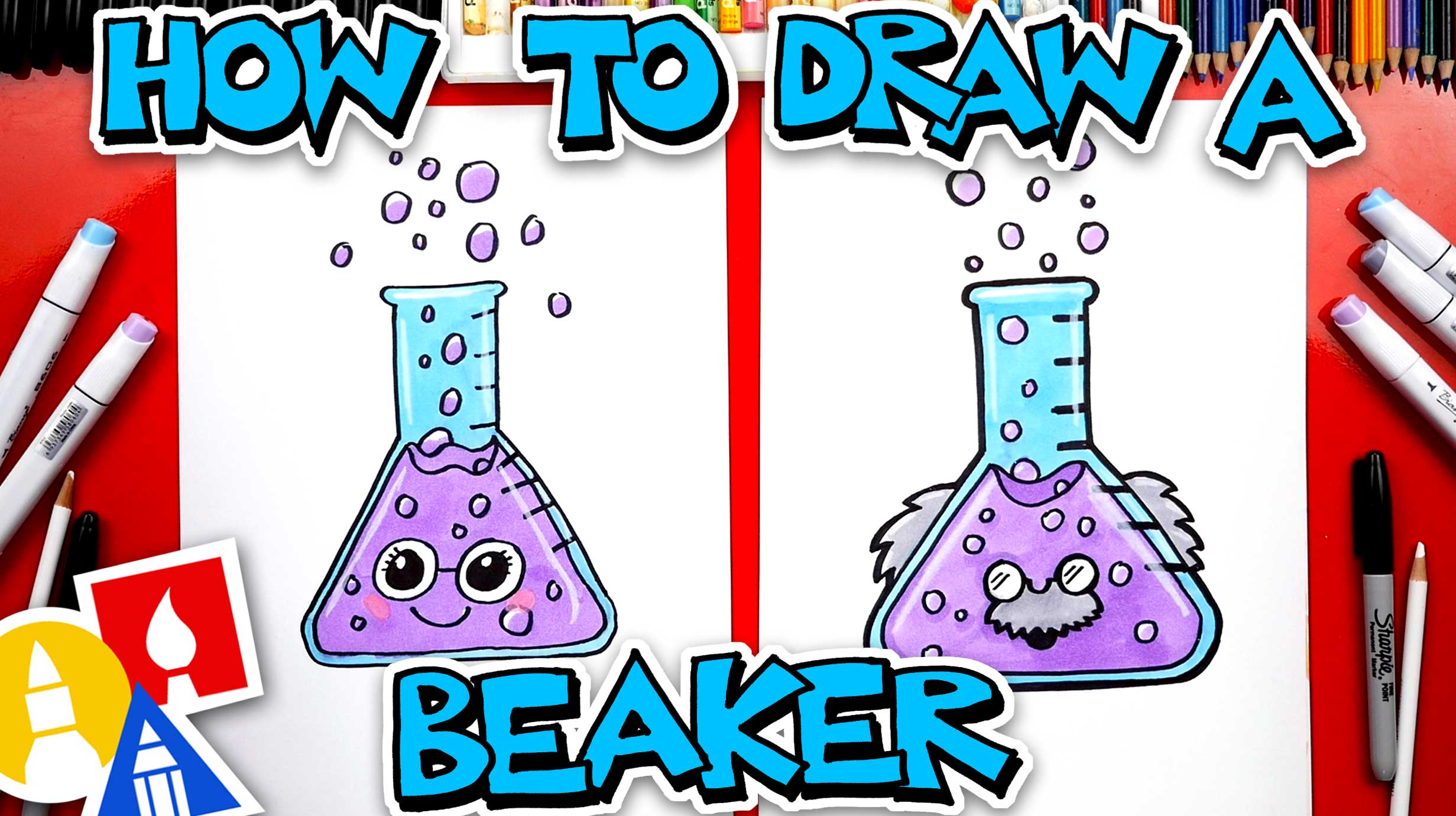 How To Draw A Science Beaker - Art For Kids Hub