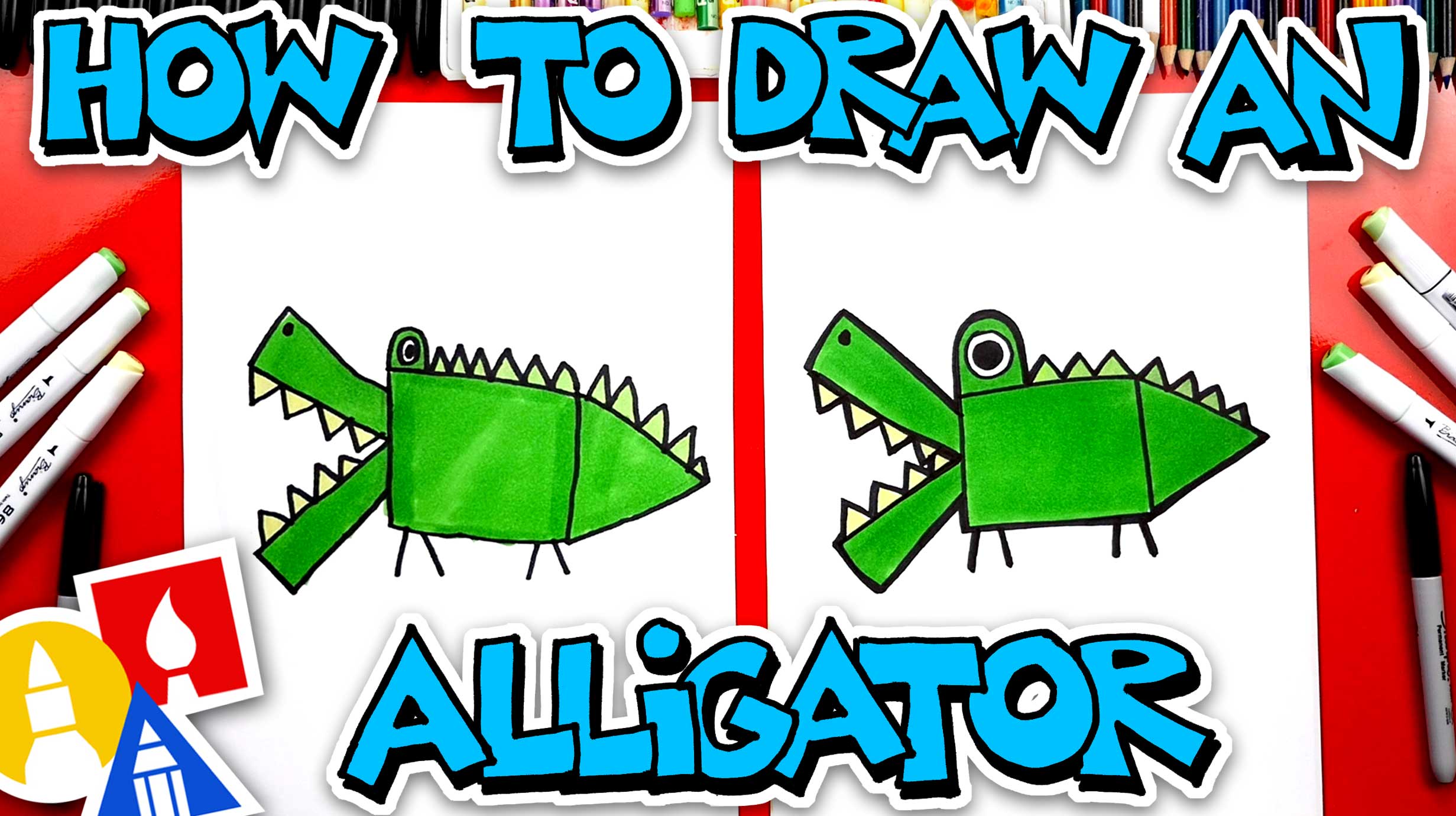 alligator drawing kids