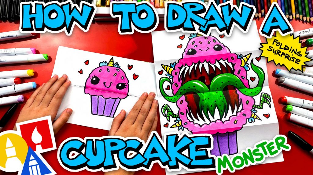 How To Draw A Candy Cane Folding Surprise - Art For Kids Hub 