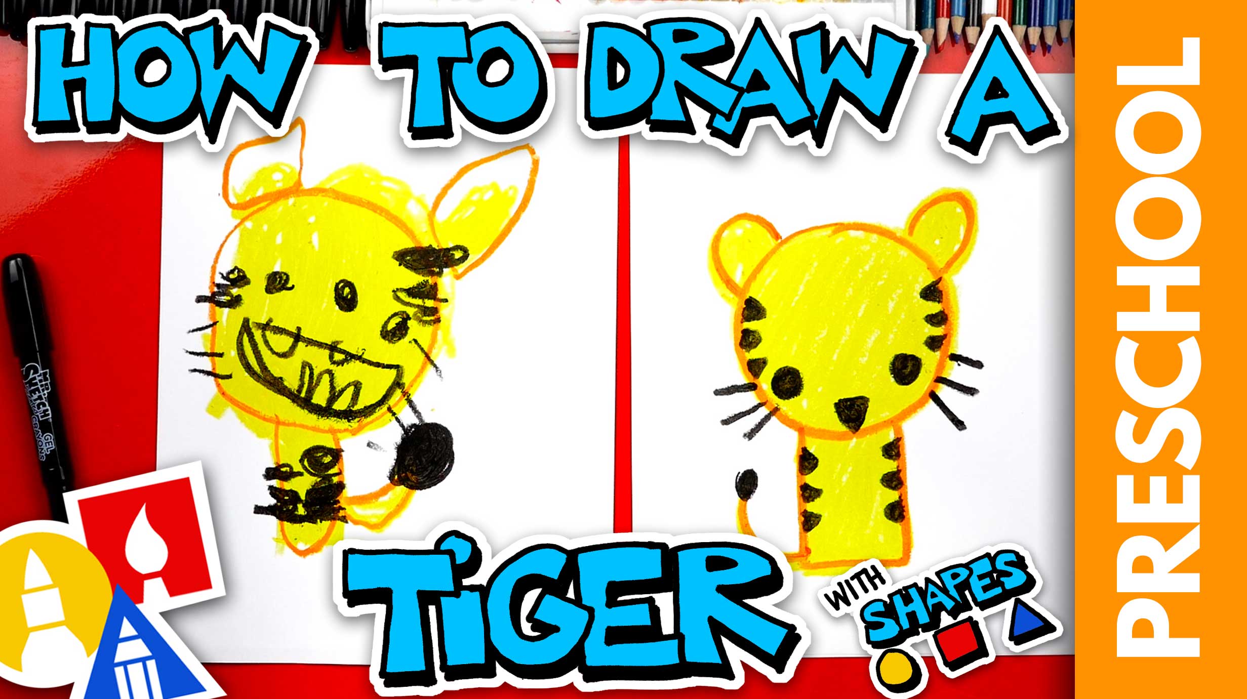 how to draw a tiger