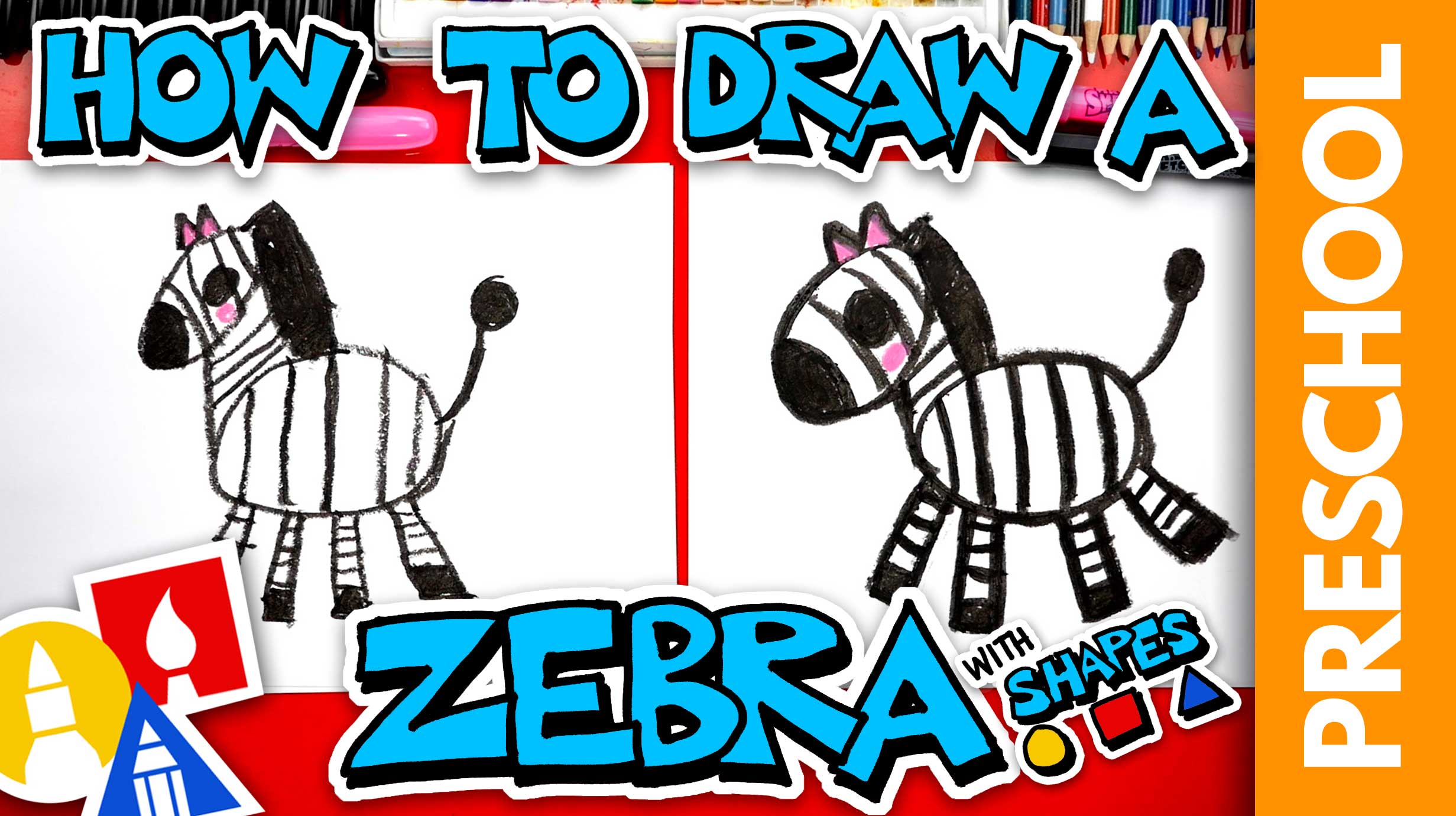 How To Draw Videos Images And Photos Finder   How To Draw A Zebra Preschool Thumbnail 