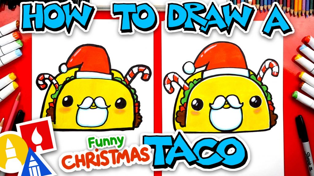 cute christmas cartoons to draw