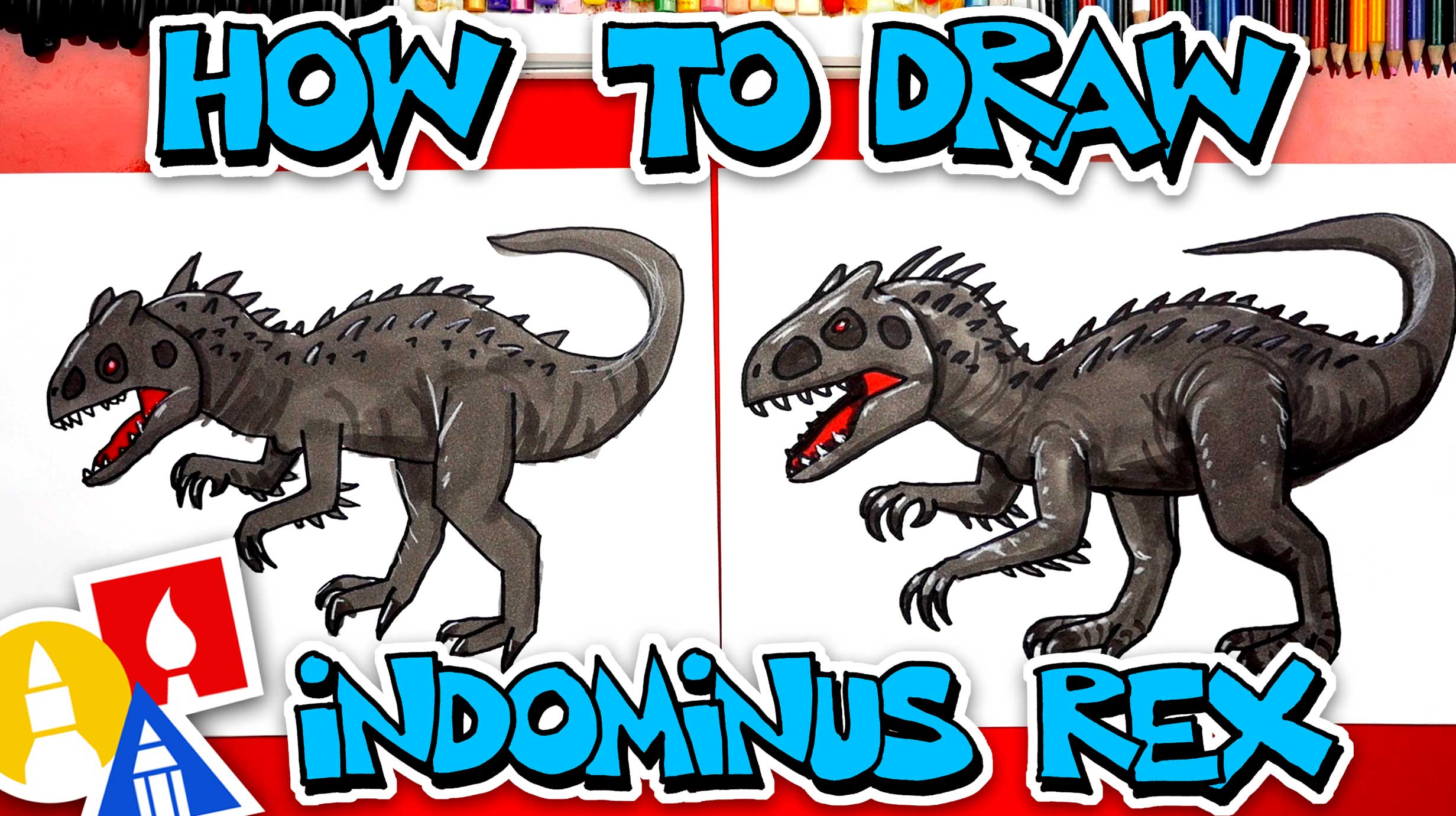 Indominus Rex Drawing Step By Step Easy Drawing Tips Bizimtube