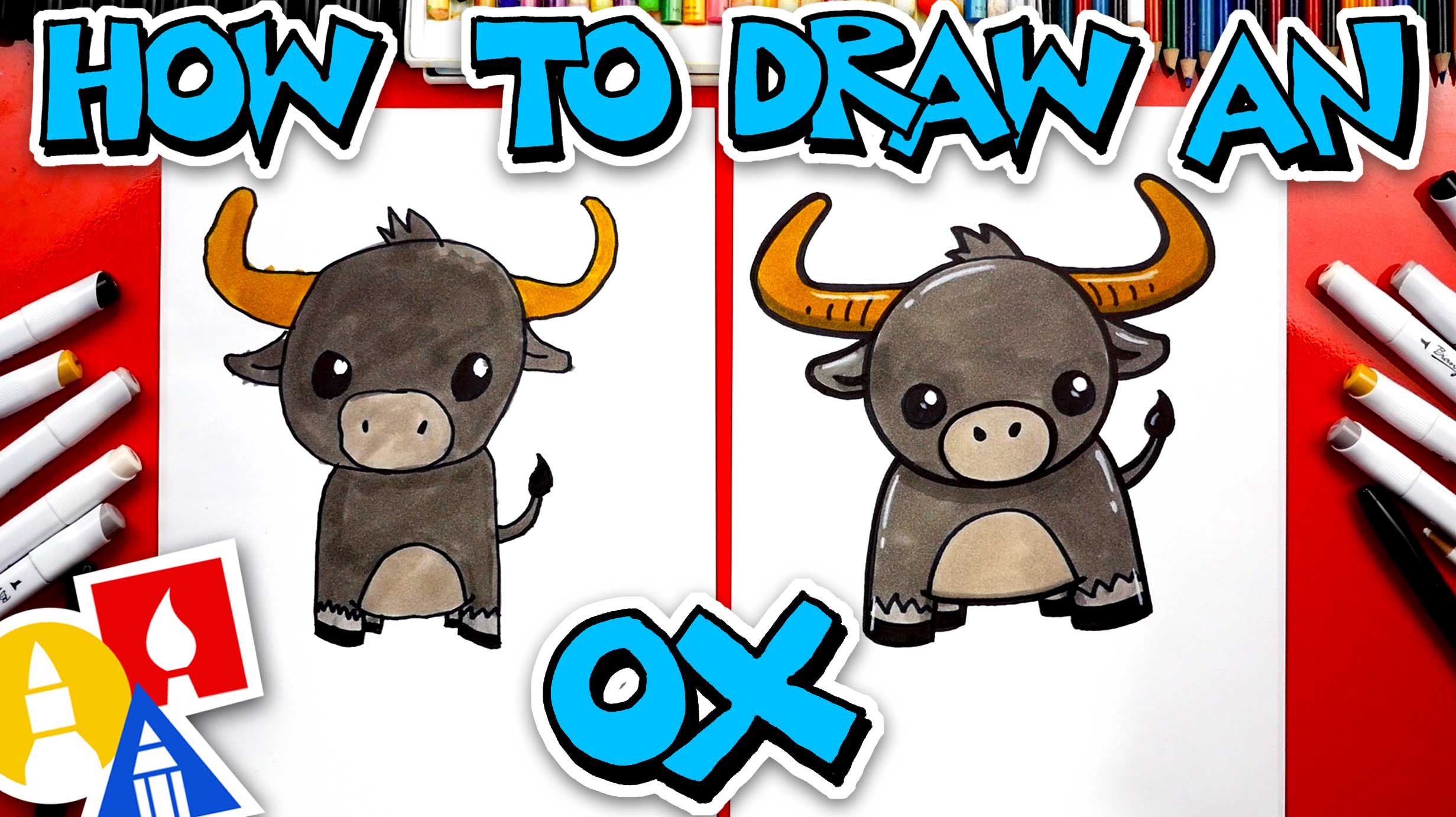 how-to-draw-an-ox-art-for-kids-hub