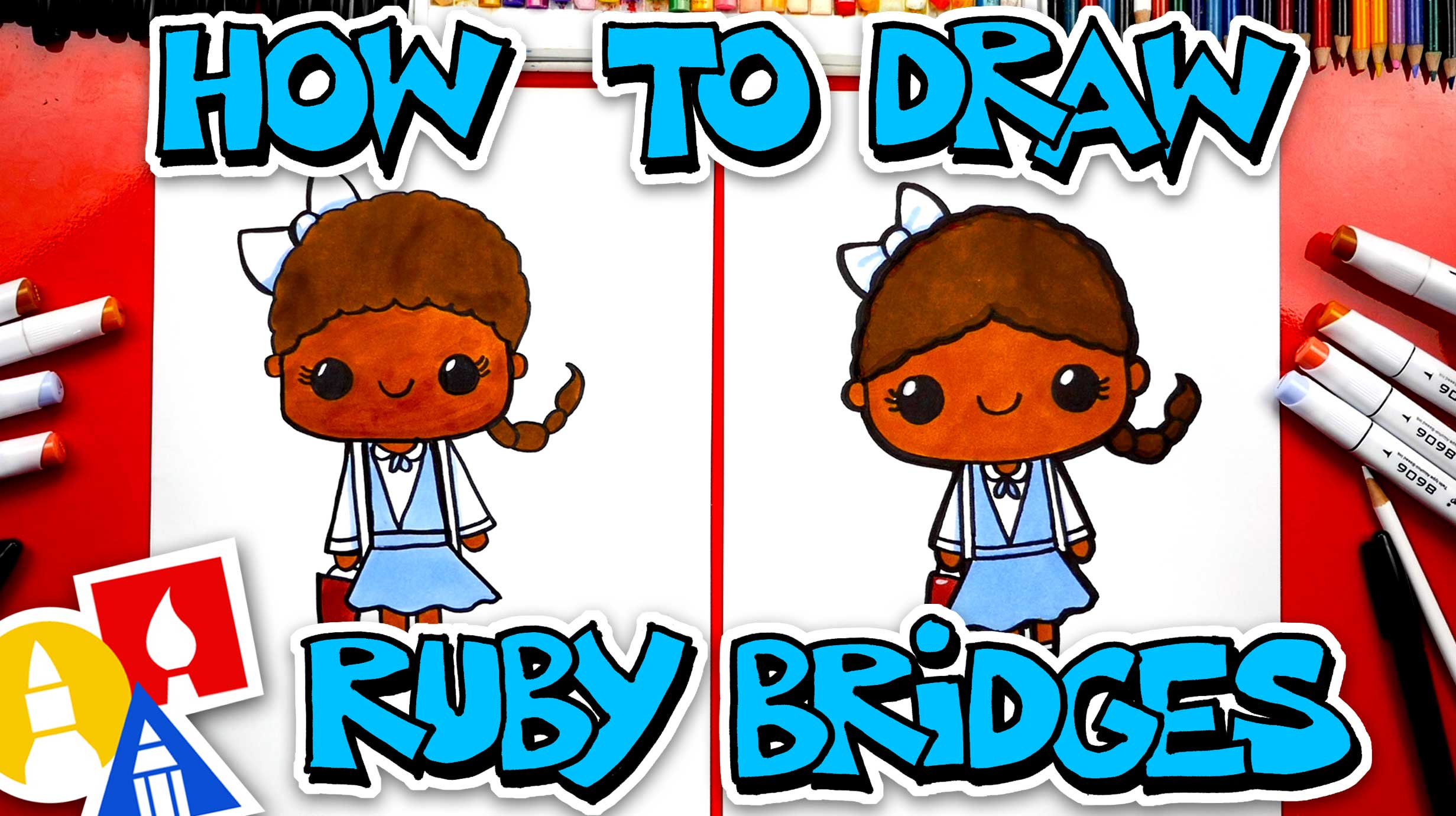 How To Draw Ruby Bridges Art For Kids Hub