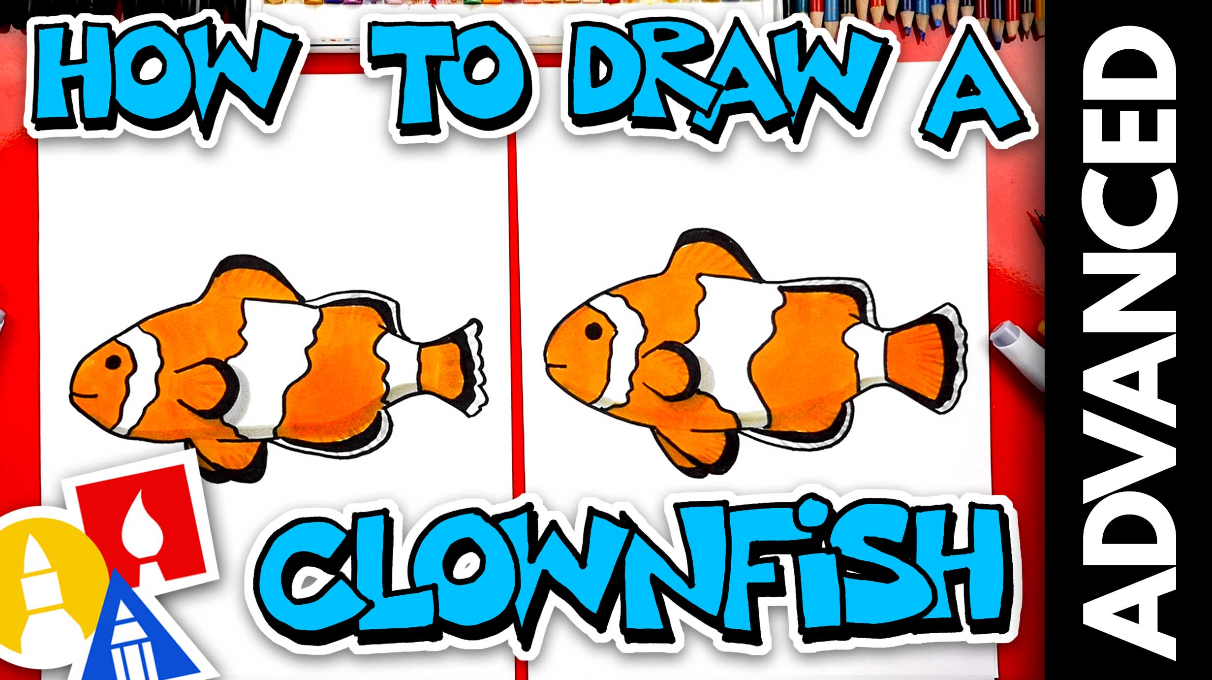 How To Draw A Realistic Clownfish Art For Kids Hub