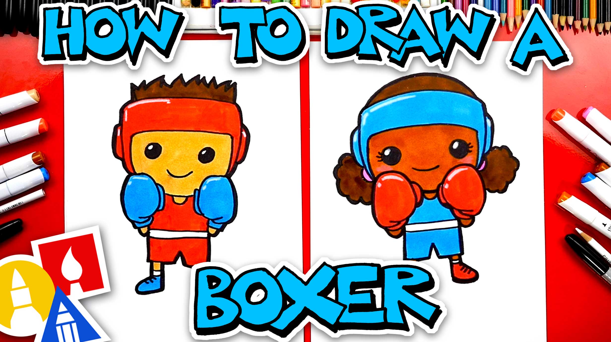 How To Draw An Olympic Boxer Boxing Art For Kids Hub