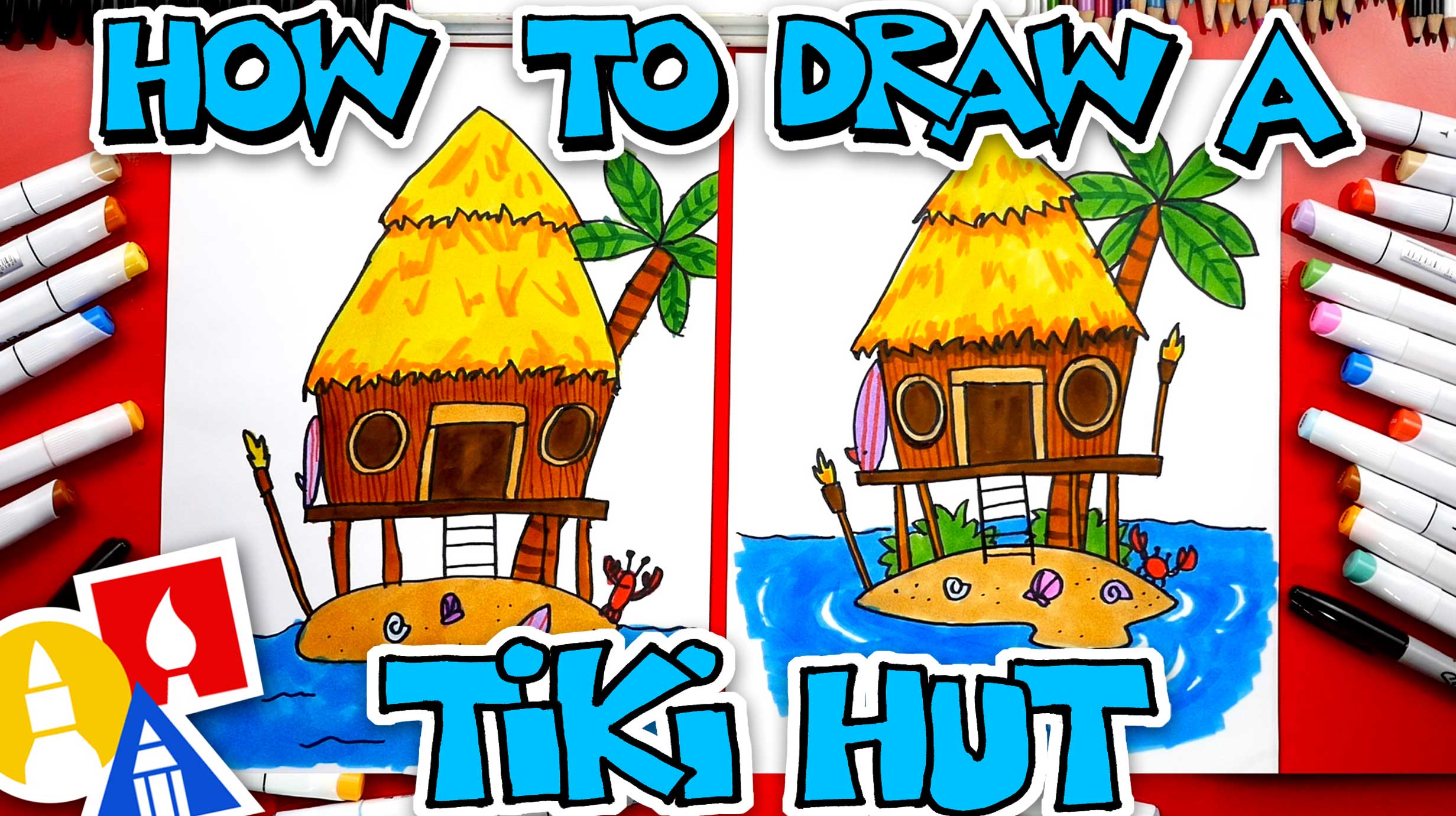 How To Draw A Beach Art For Kids Hub - vrogue.co