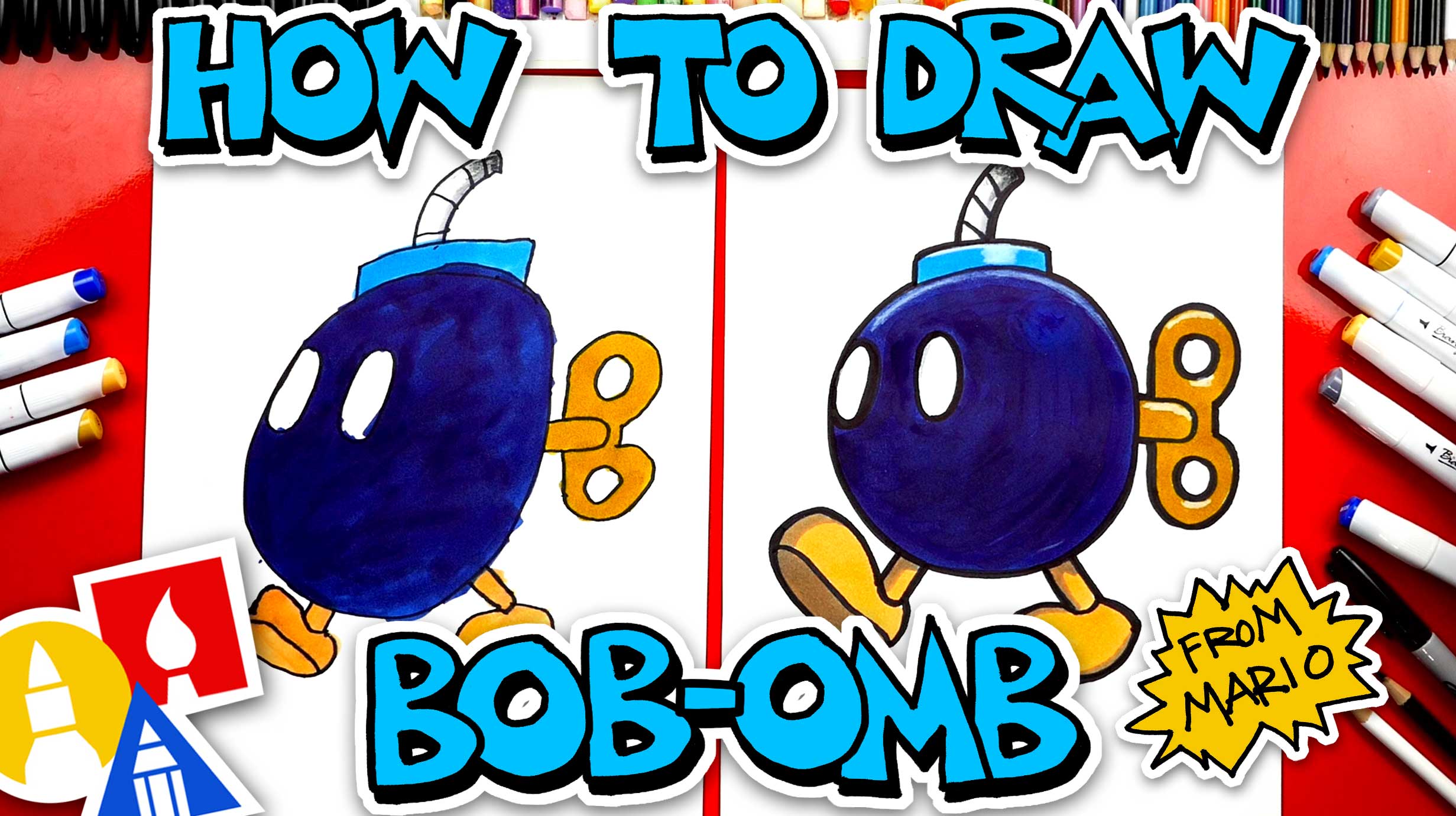 How To Draw Bobomb From Mario Art For Kids Hub