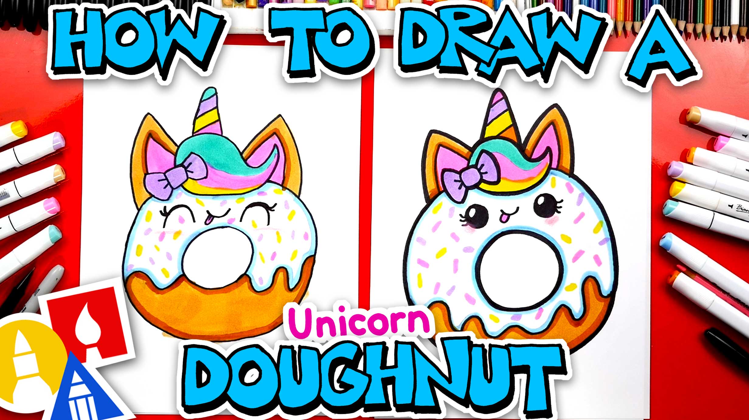 How To Draw A Cute Unicorn Donut Easy Drawing Tutoria - vrogue.co