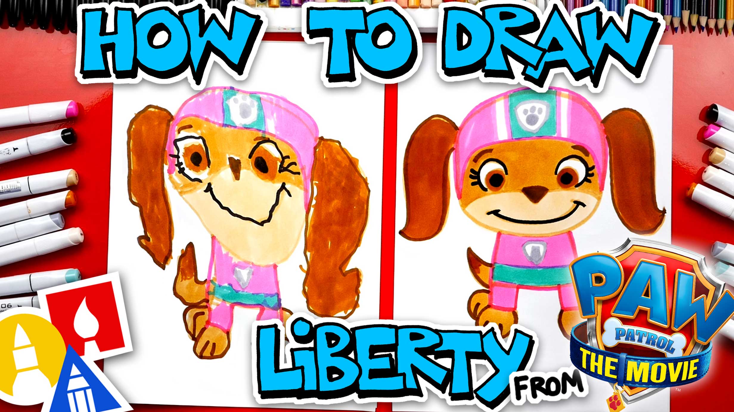 How To Draw Liberty From PAW Patrol The Movie