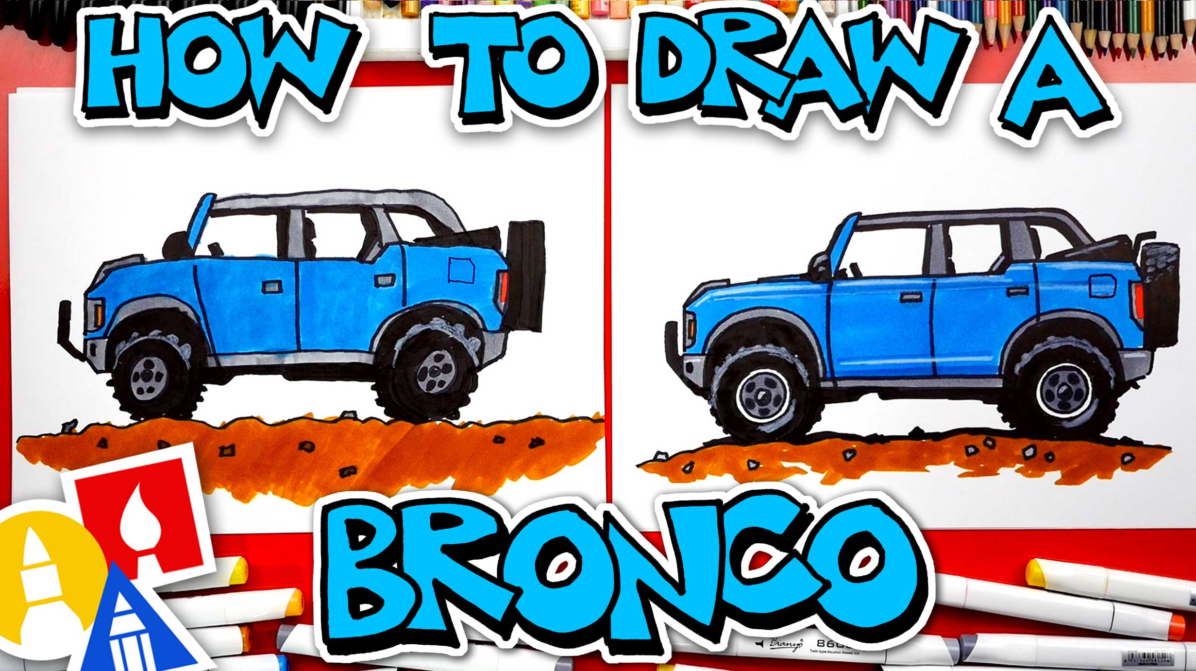 How To Draw A Ford Bronco Art For Kids Hub