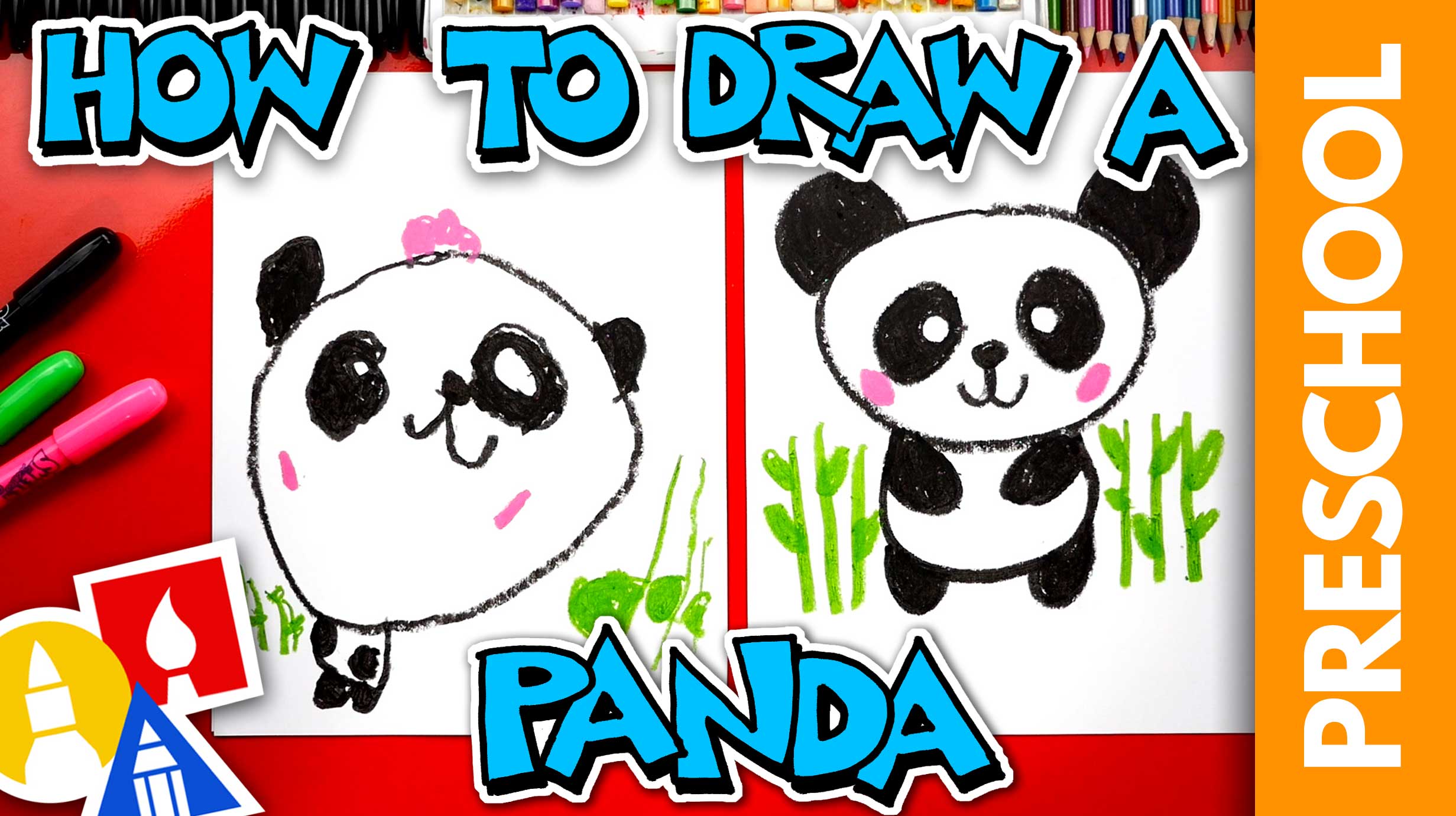 How To Draw A Panda - Preschool - Art For Kids Hub