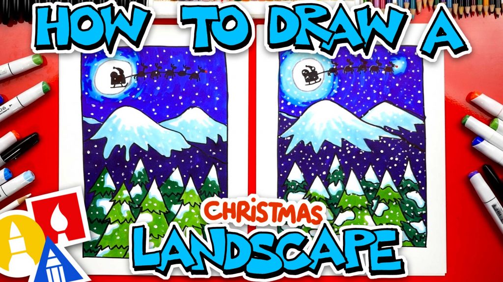 Christmas Scenery drawing with oil pastel (368) - video Dailymotion