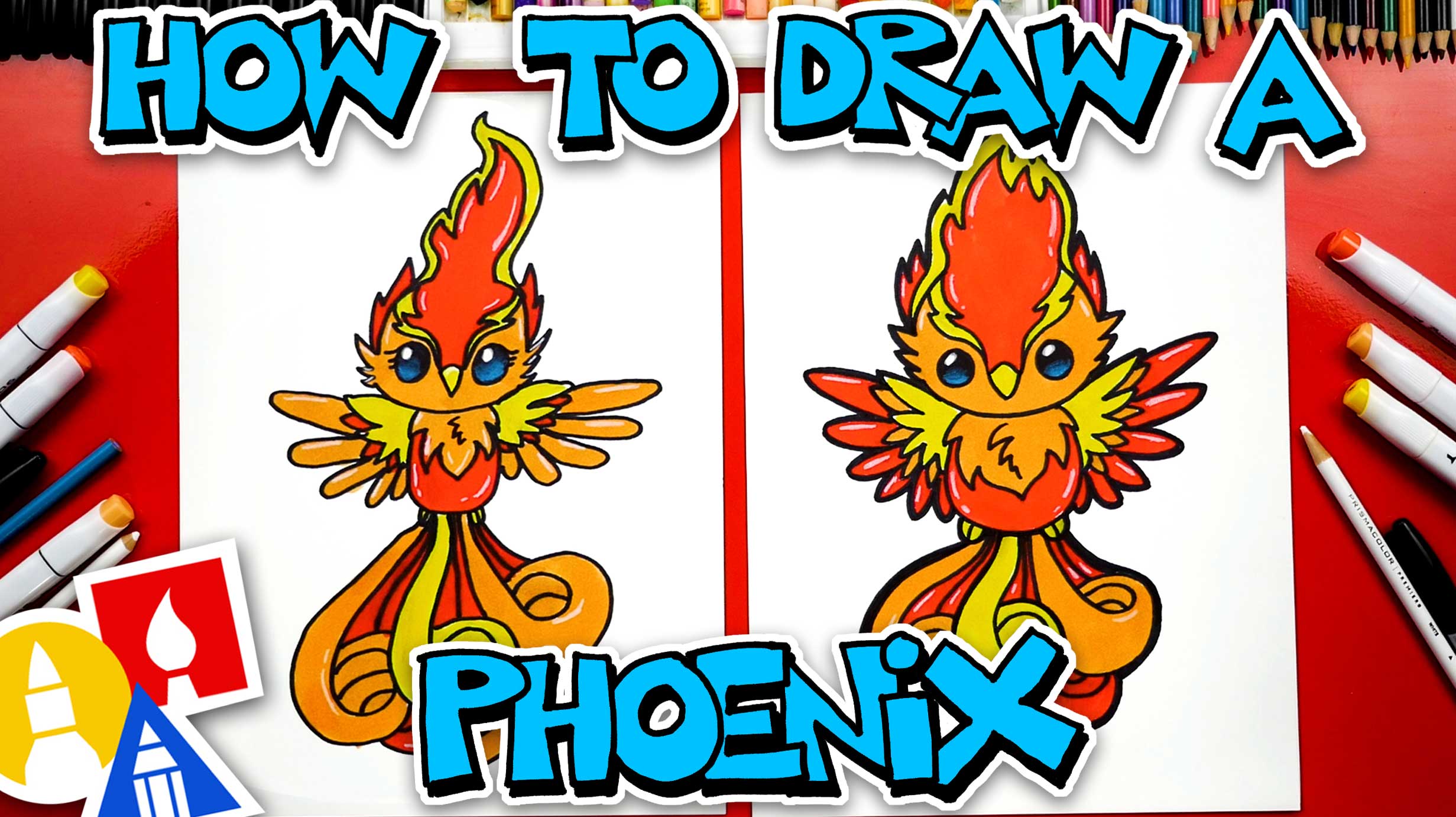 How To Draw A Cute Phoenix Art For Kids Hub