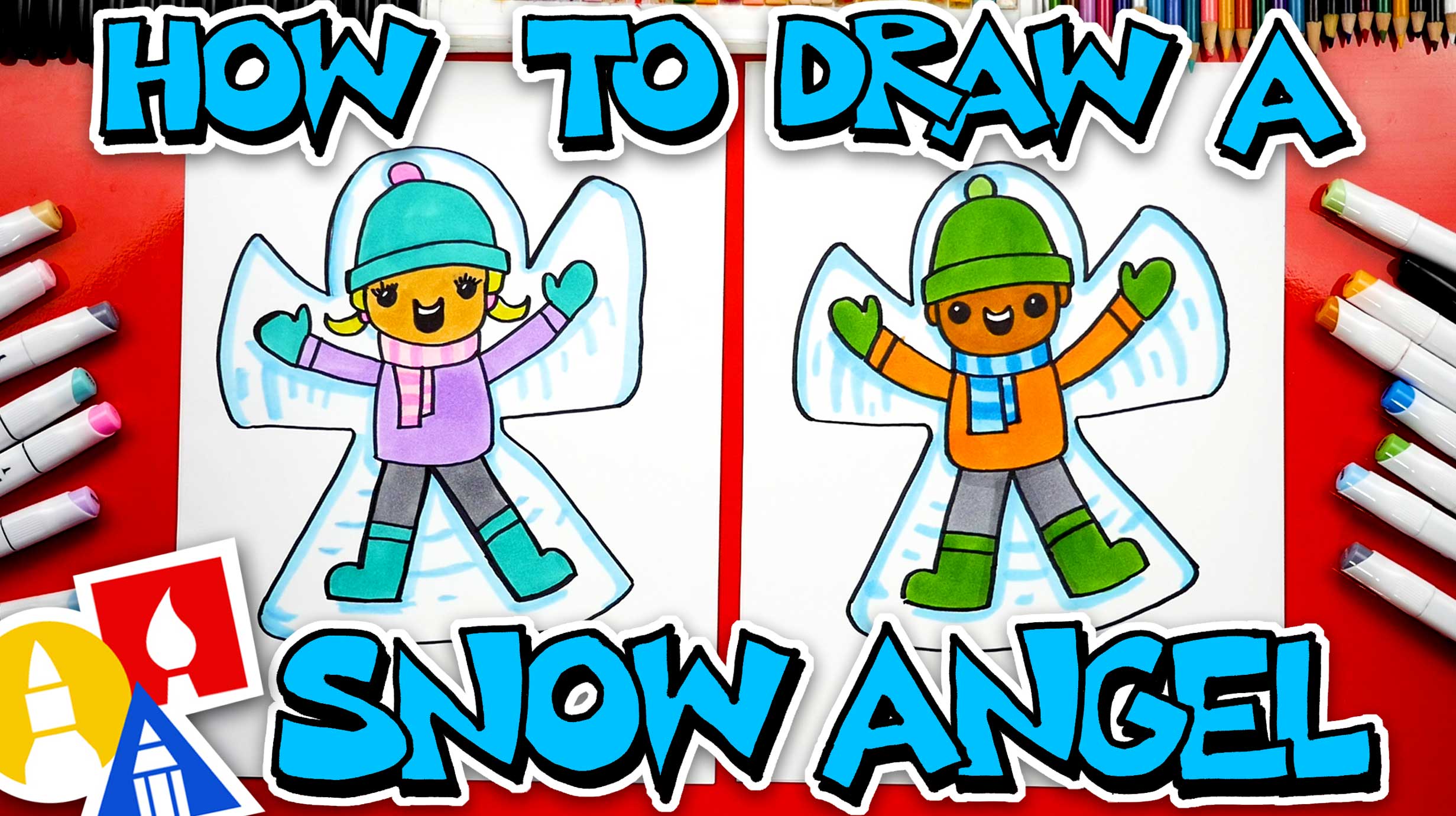 How To Draw A Snow Angel Art For Kids Hub
