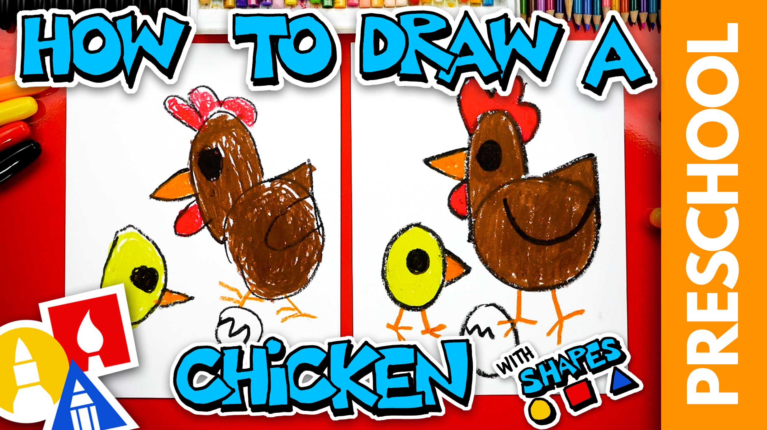 how to draw a chicken