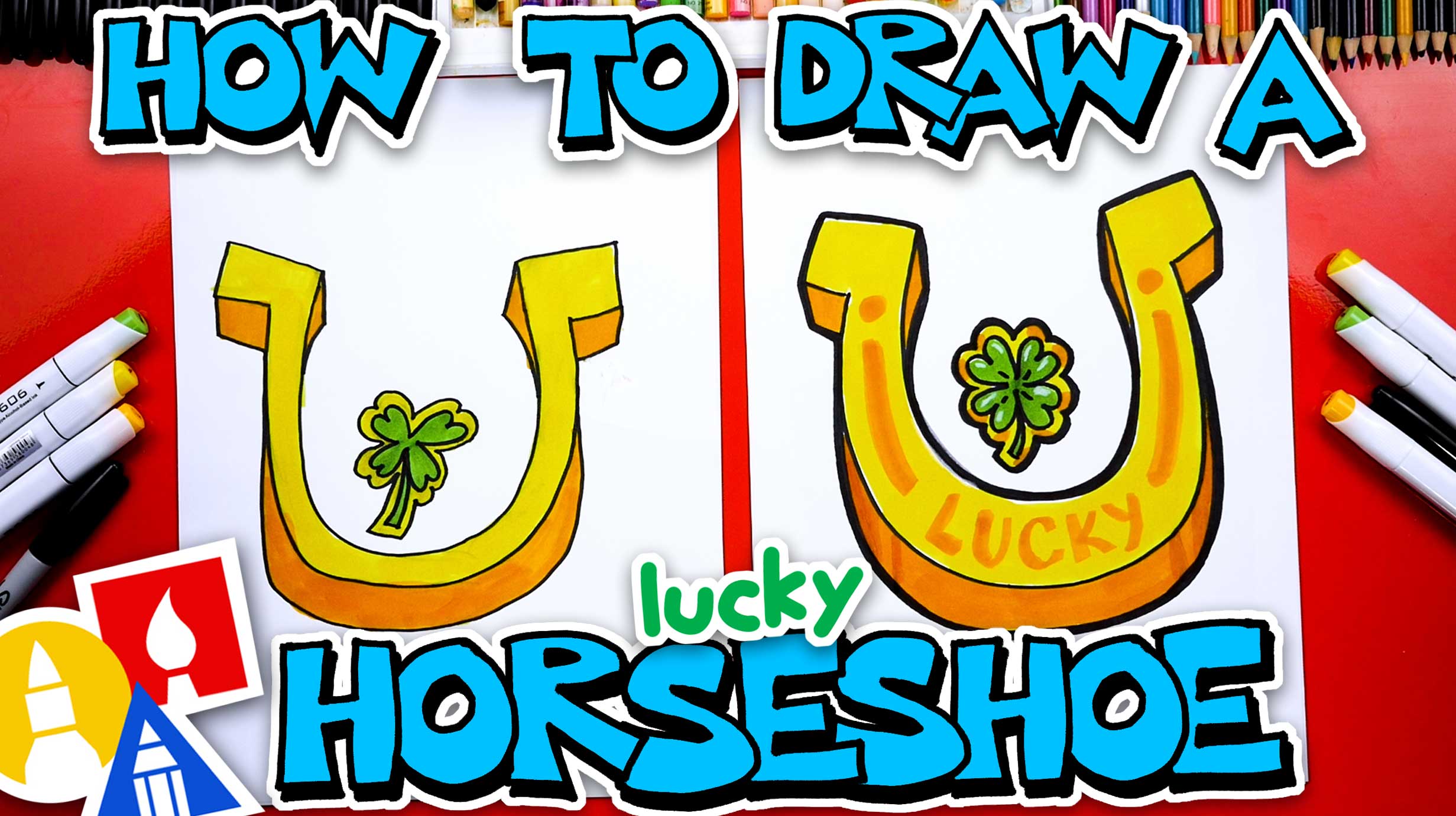 How to Draw a Horseshoe - Easy Drawing Tutorial For Kids