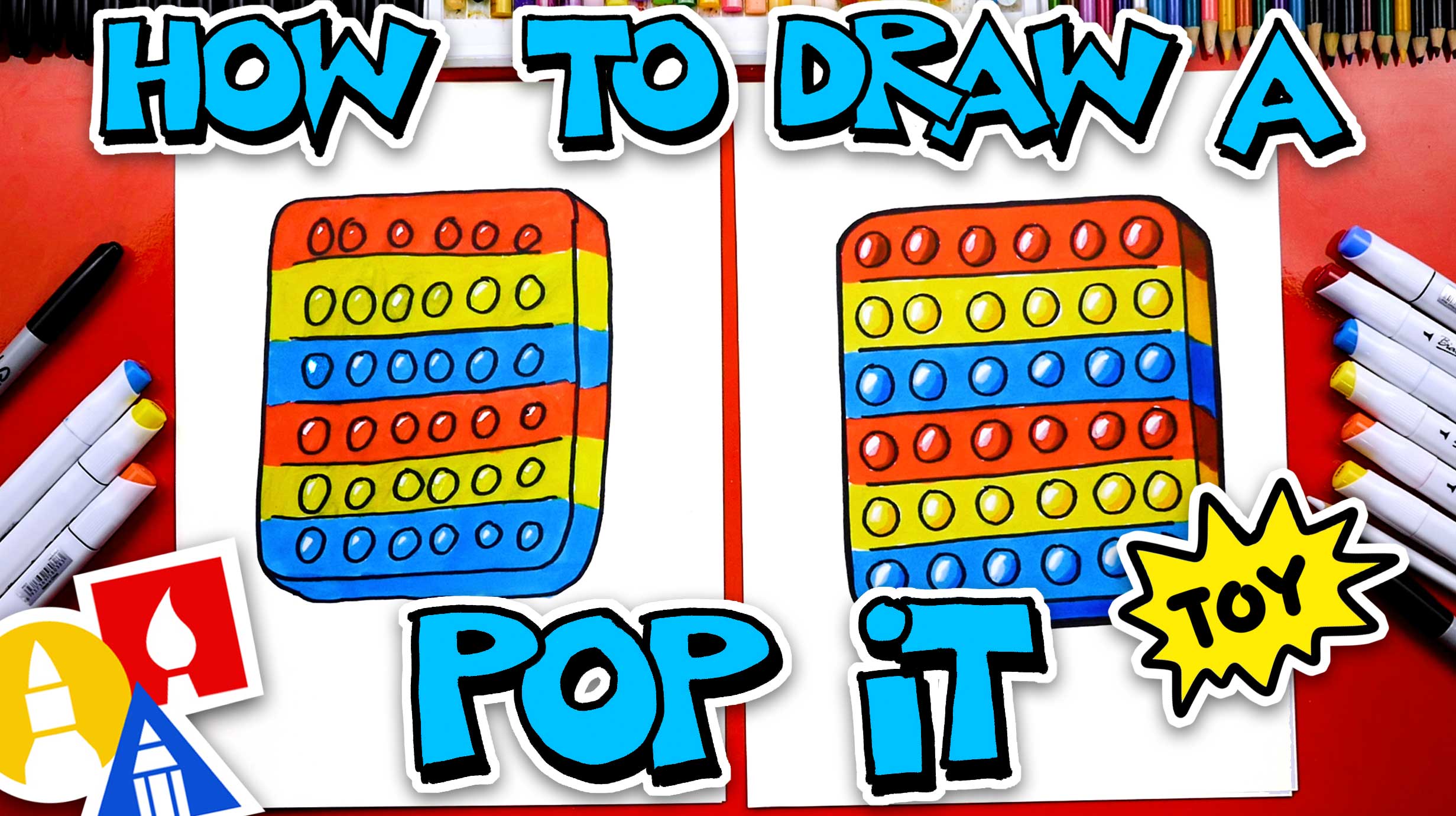 How To Draw A Pop It Art For Kids Hub