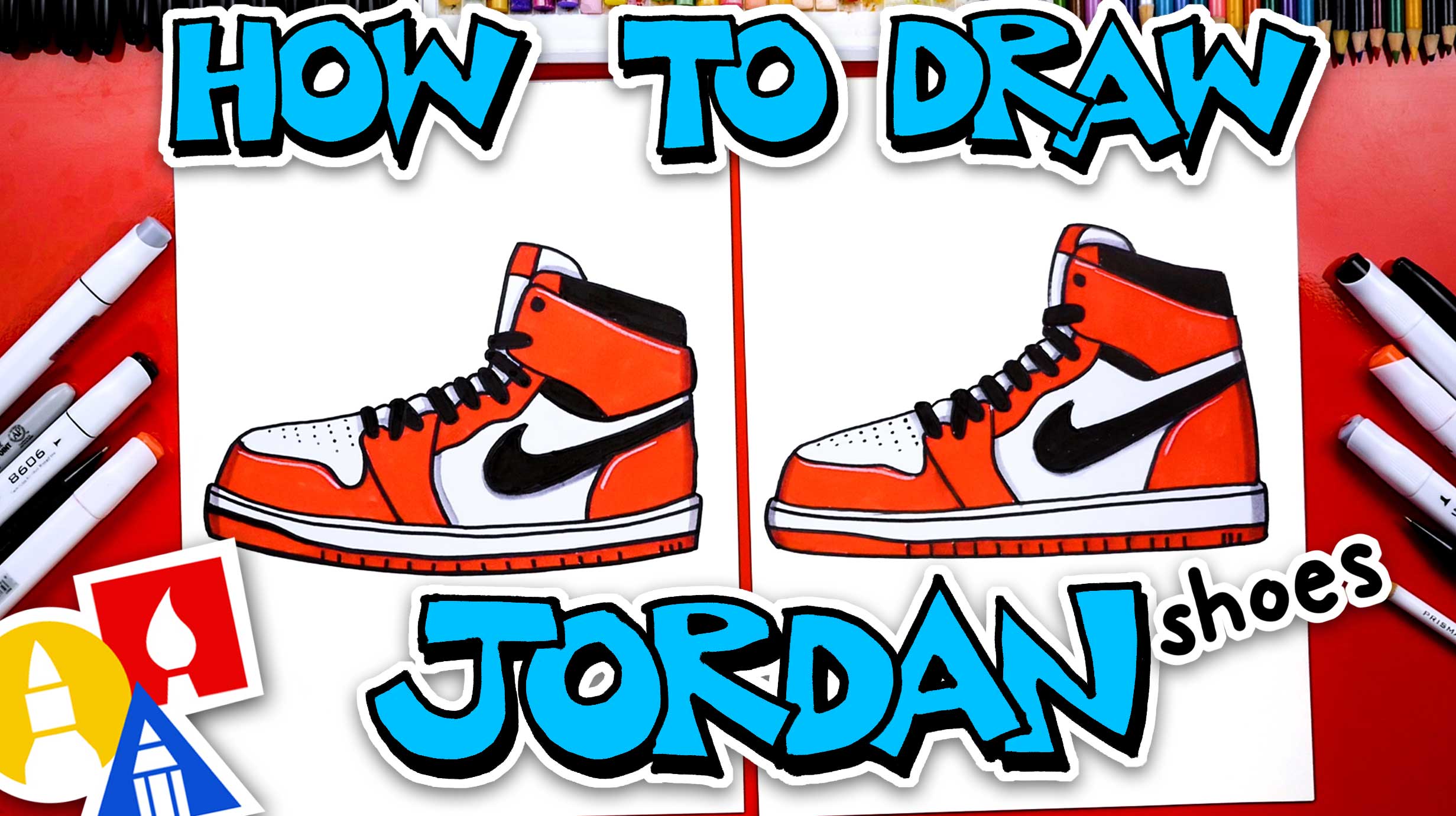 How To Draw Jordan 1 - Art For Kids Hub -